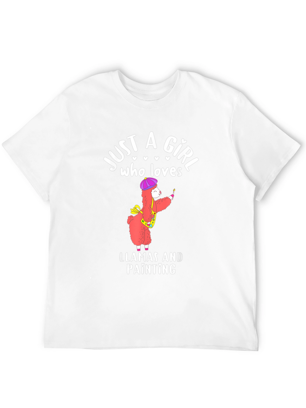 Just a Girl Who Loves Llamas and Painting T-Shirt