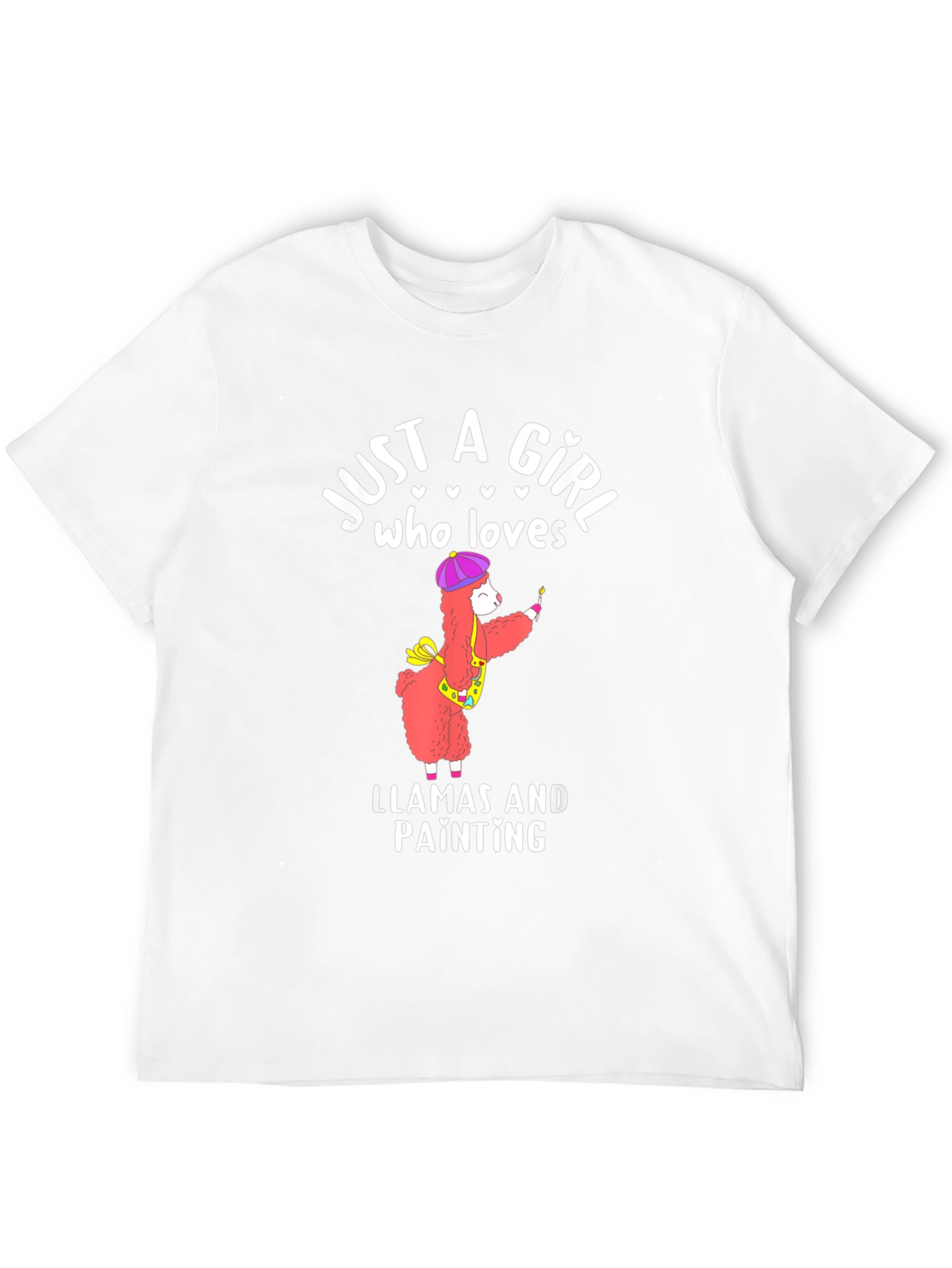 Just a Girl Who Loves Llamas and Painting T-Shirt