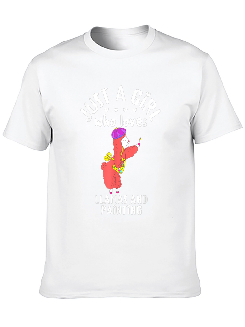 Just a Girl Who Loves Llamas and Painting T-Shirt