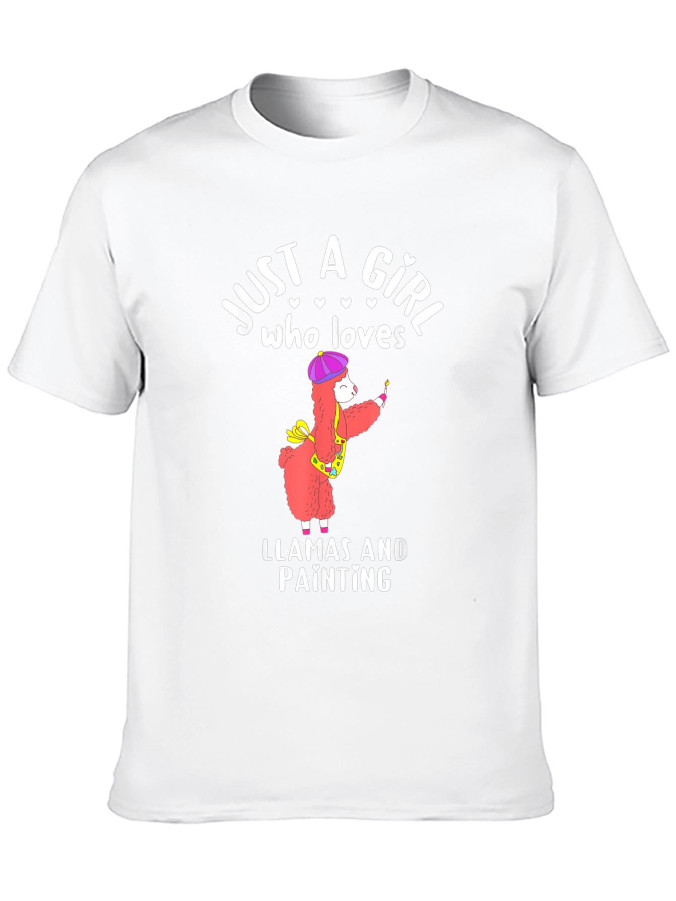 Just a Girl Who Loves Llamas and Painting T-Shirt
