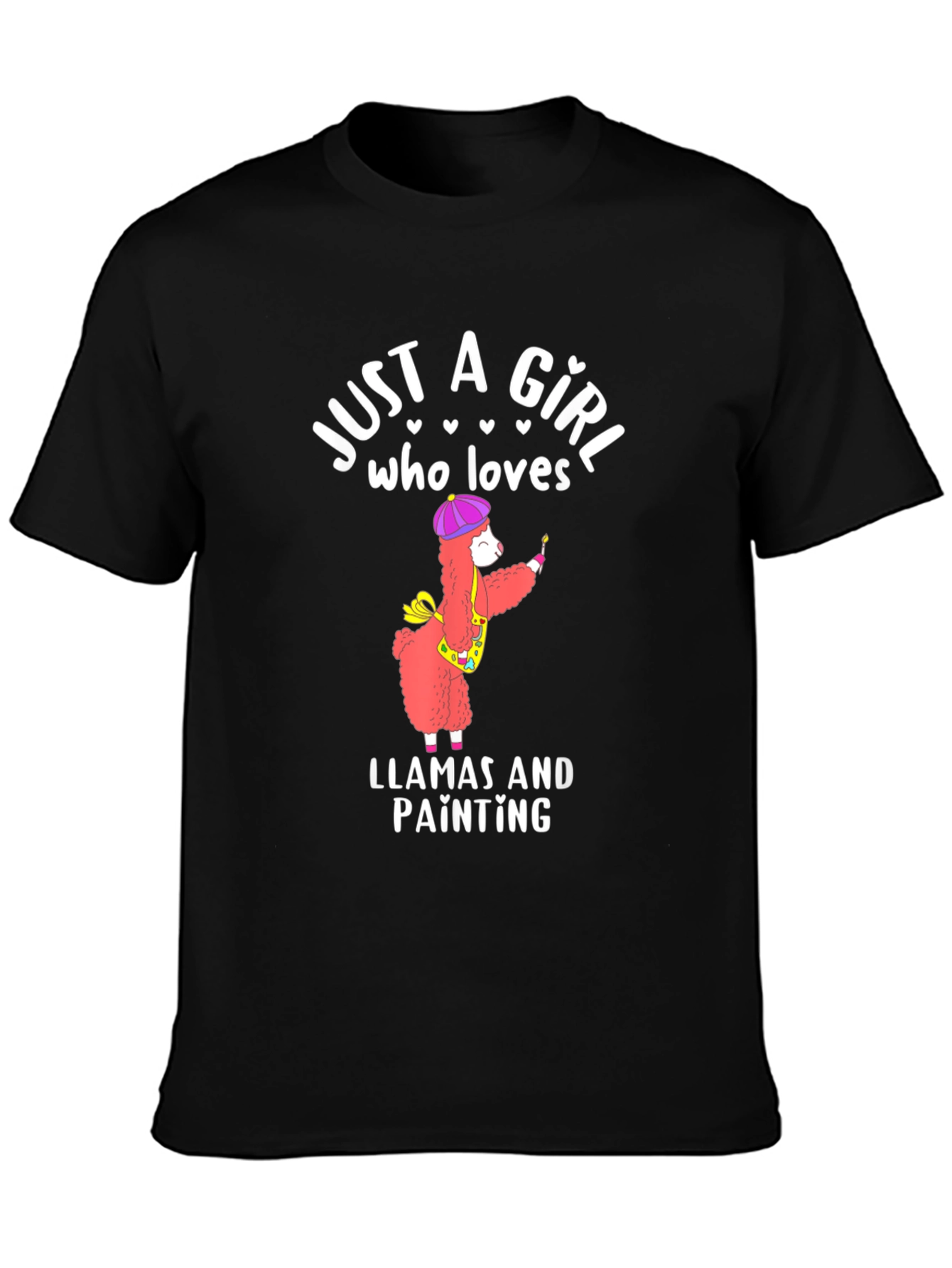 Just a Girl Who Loves Llamas and Painting T-Shirt