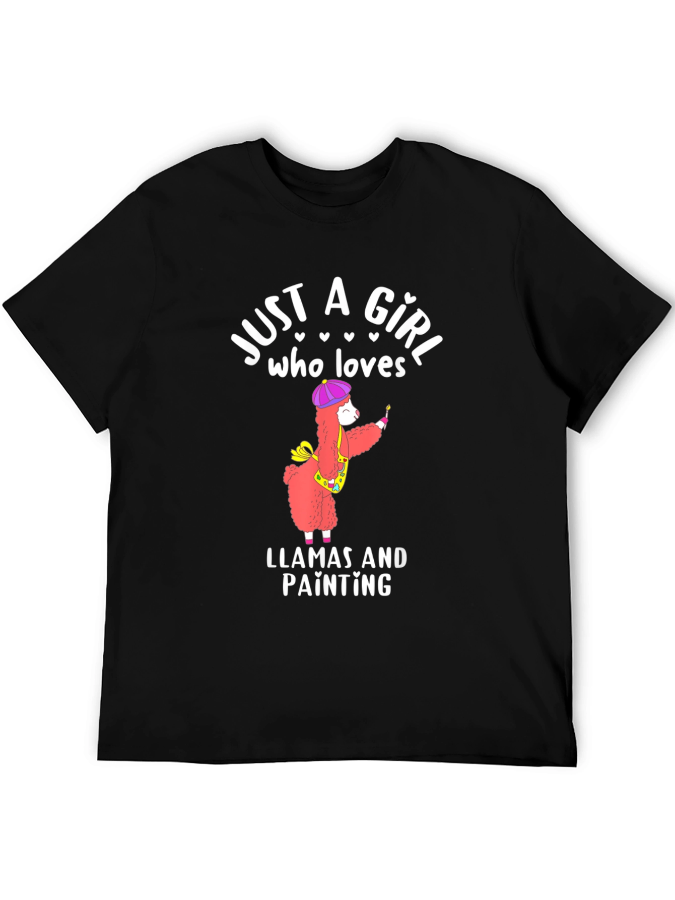 Just a Girl Who Loves Llamas and Painting T-Shirt