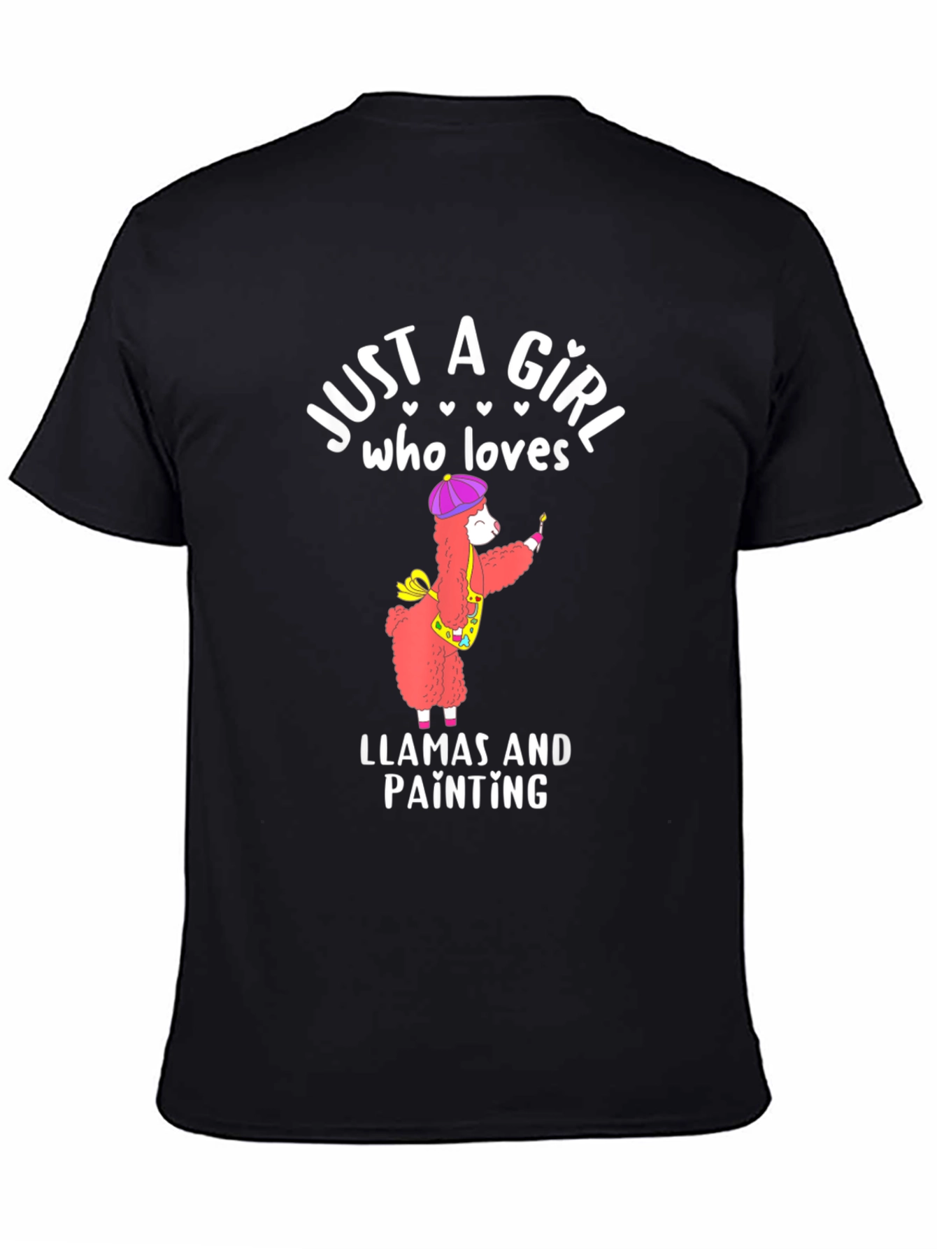 Just a Girl Who Loves Llamas and Painting T-Shirt