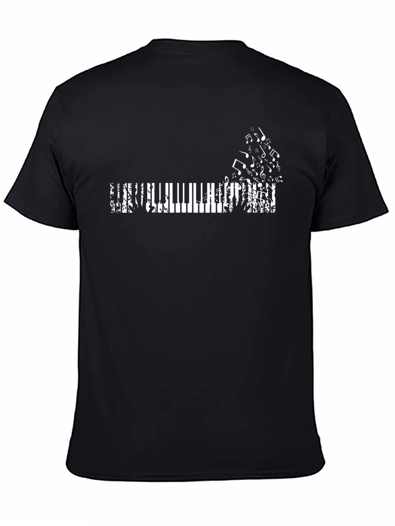 Musical Piano T-Shirt - Classic Black Tee