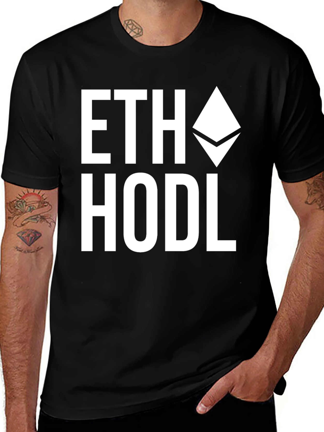 ETH HODL Crypto T-Shirt - Black