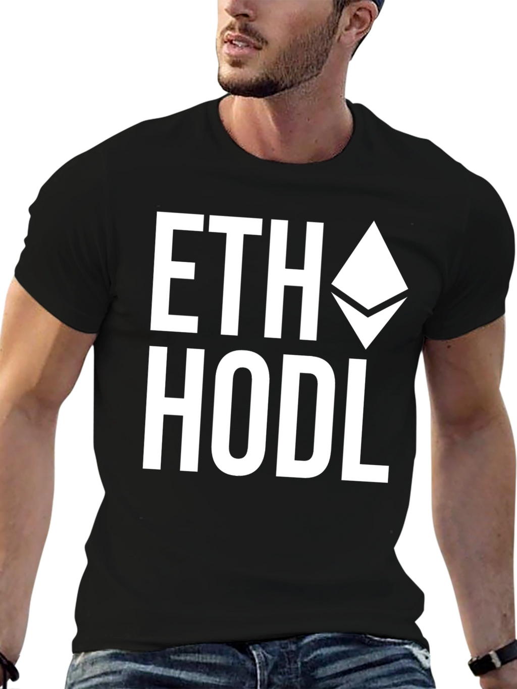 ETH HODL Crypto T-Shirt - Black