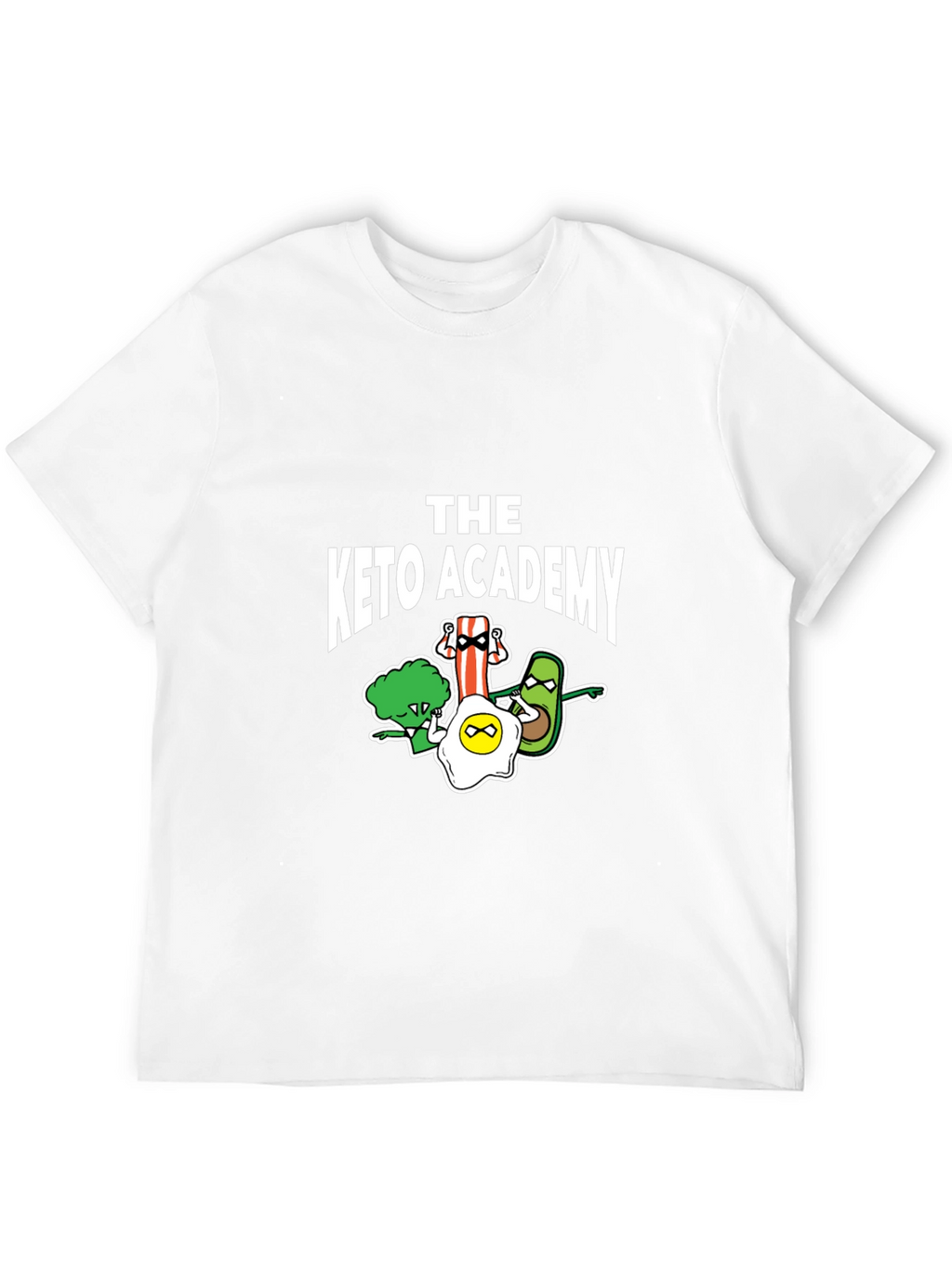 The Keto Academy T-Shirt - Cartoon Food Design