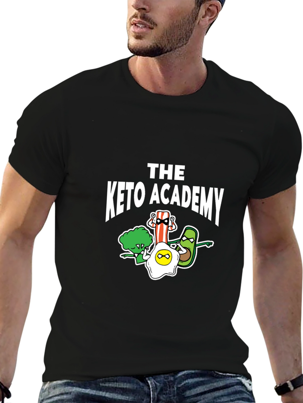 The Keto Academy T-Shirt - Cartoon Food Design