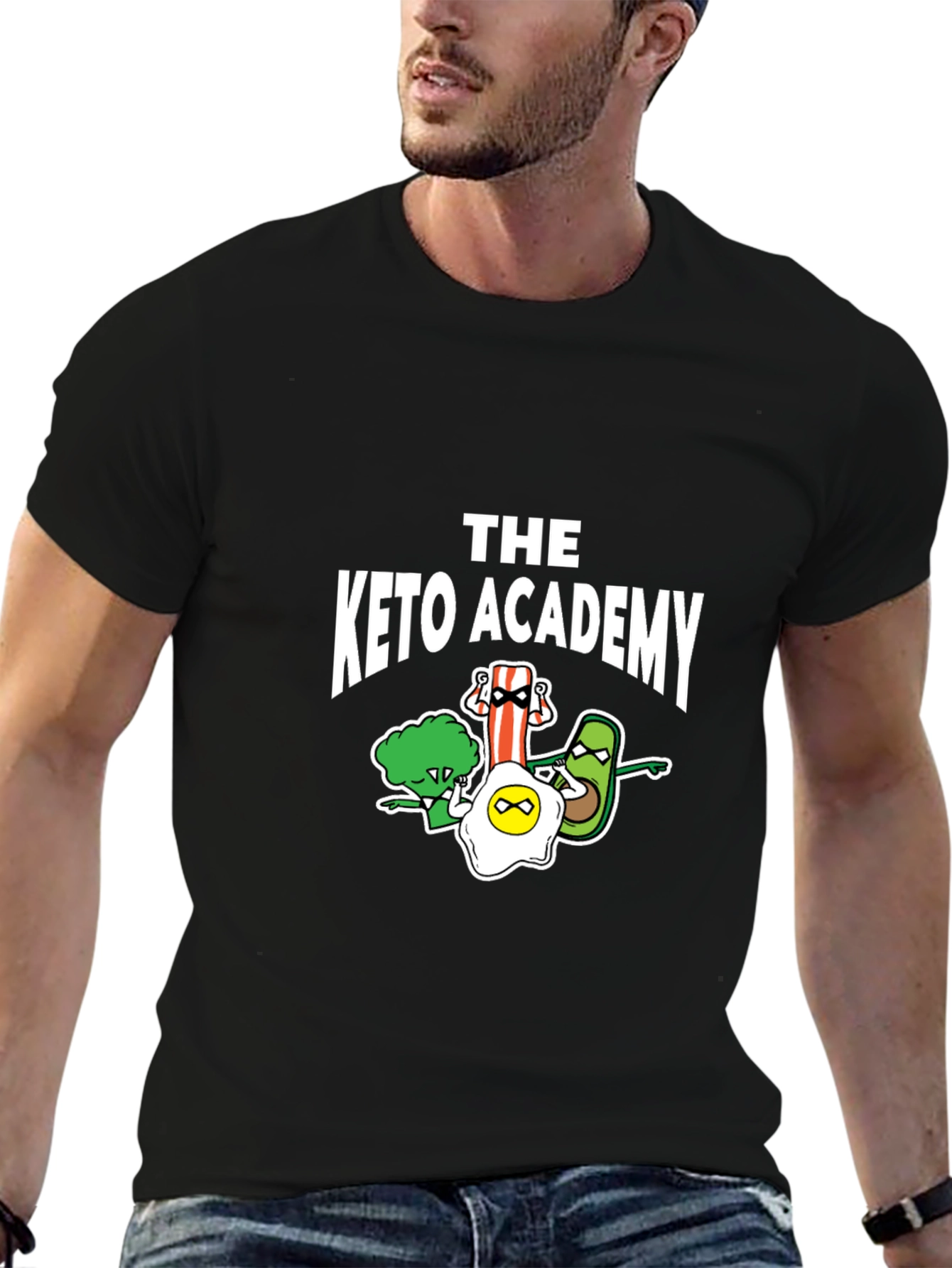 The Keto Academy T-Shirt - Cartoon Food Design