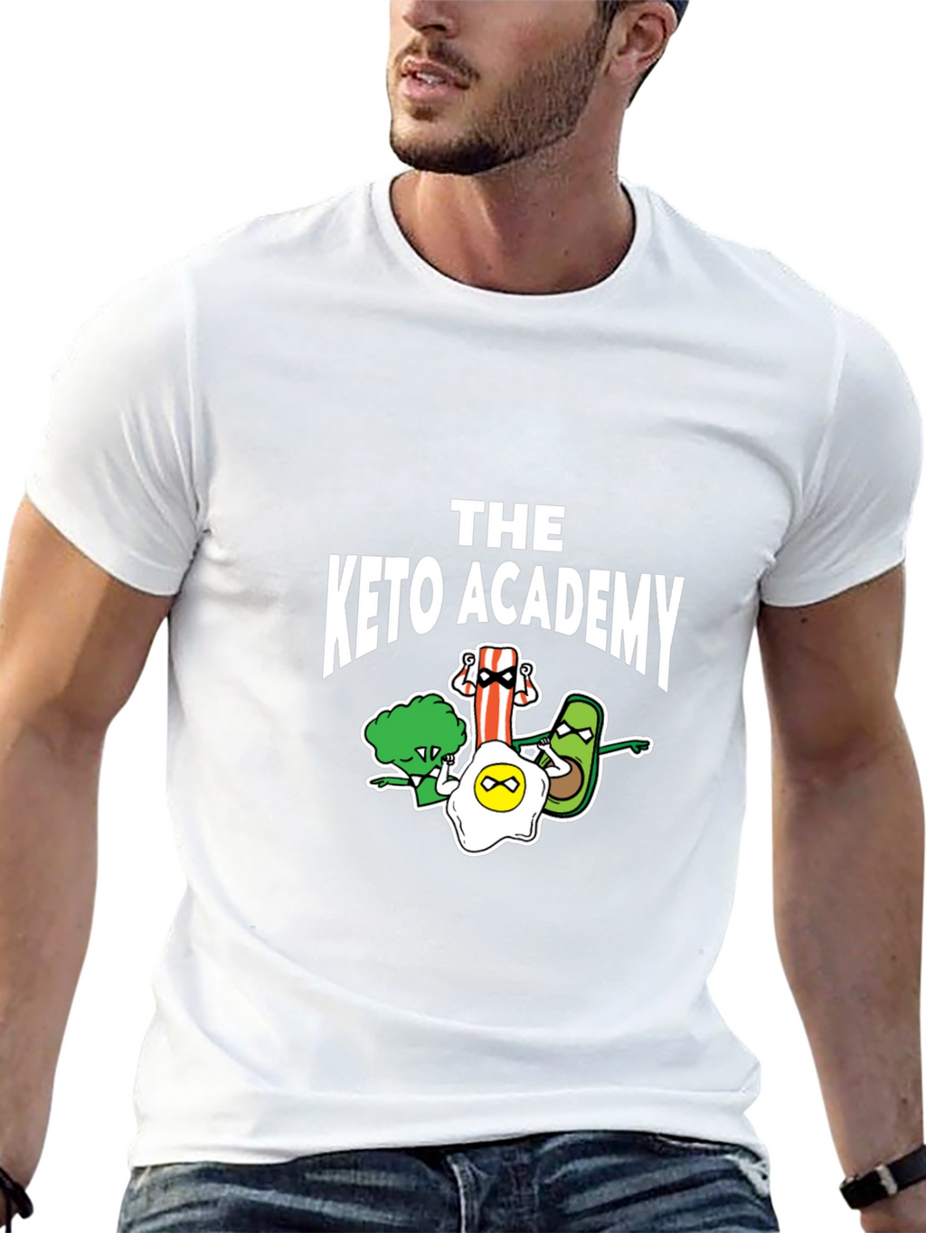 The Keto Academy T-Shirt - Cartoon Food Design