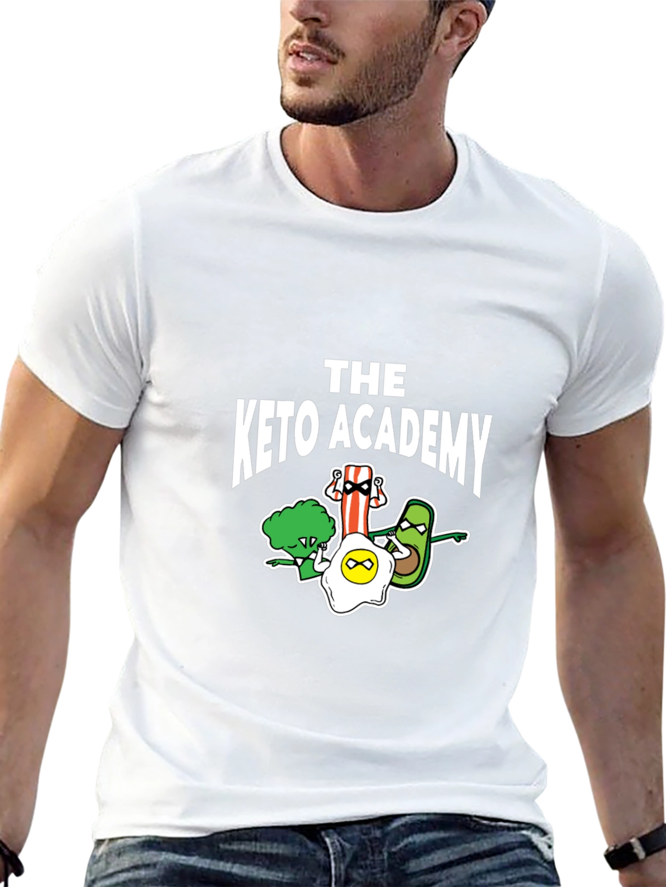 The Keto Academy T-Shirt - Cartoon Food Design