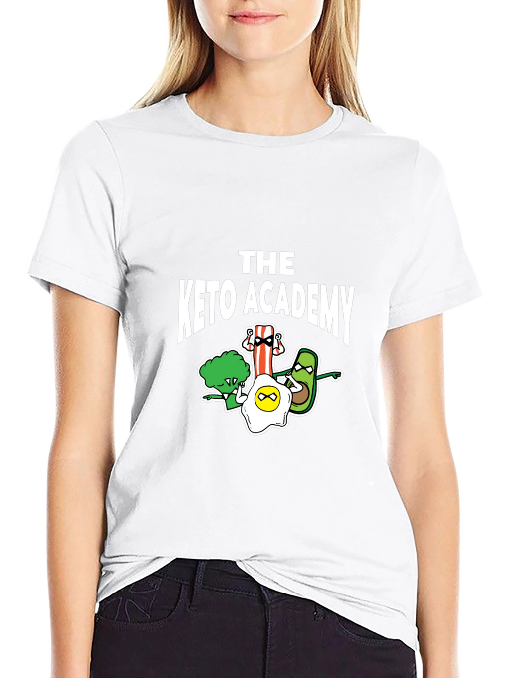The Keto Academy T-Shirt - Cartoon Food Design