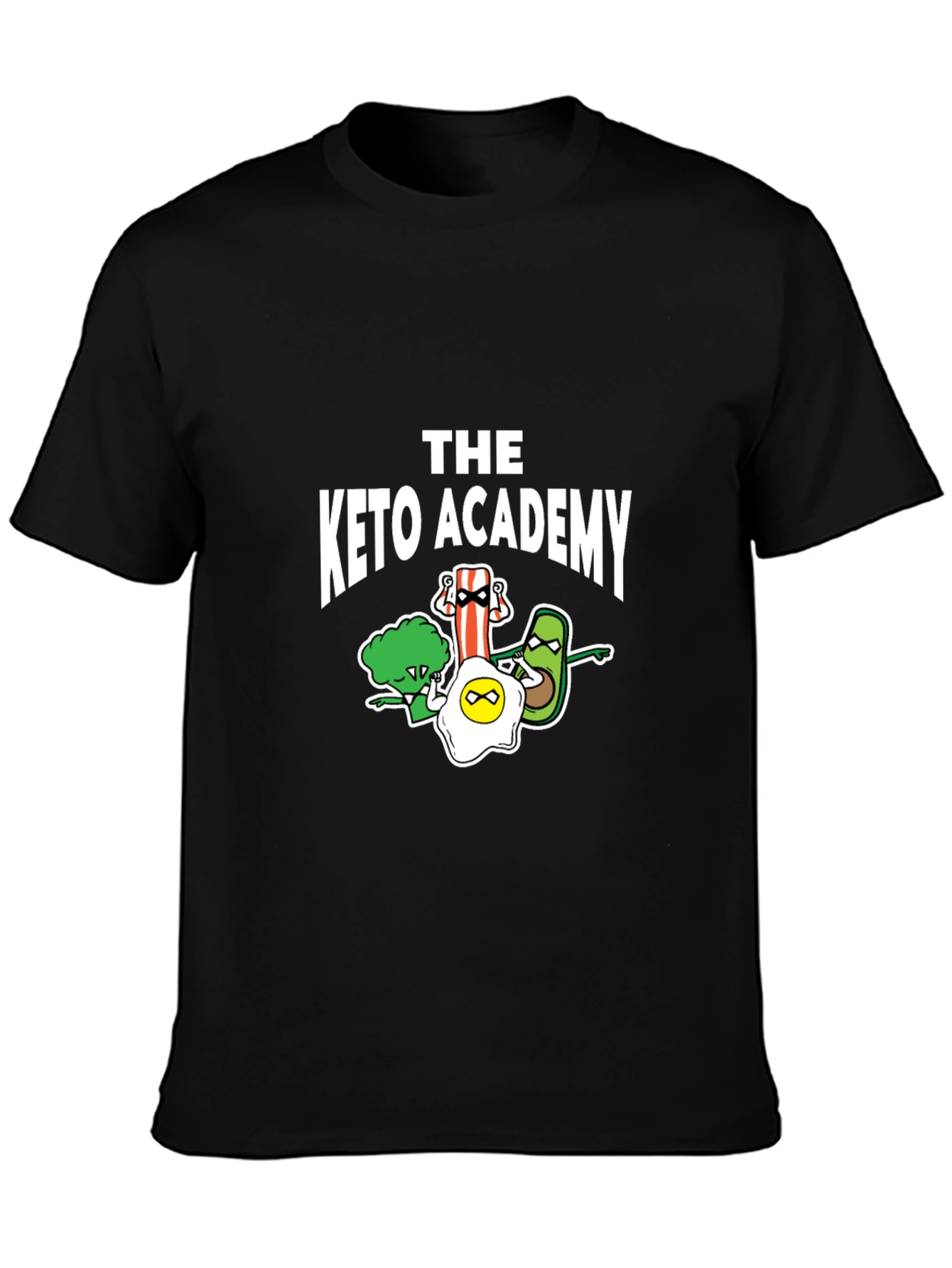 The Keto Academy T-Shirt - Cartoon Food Design