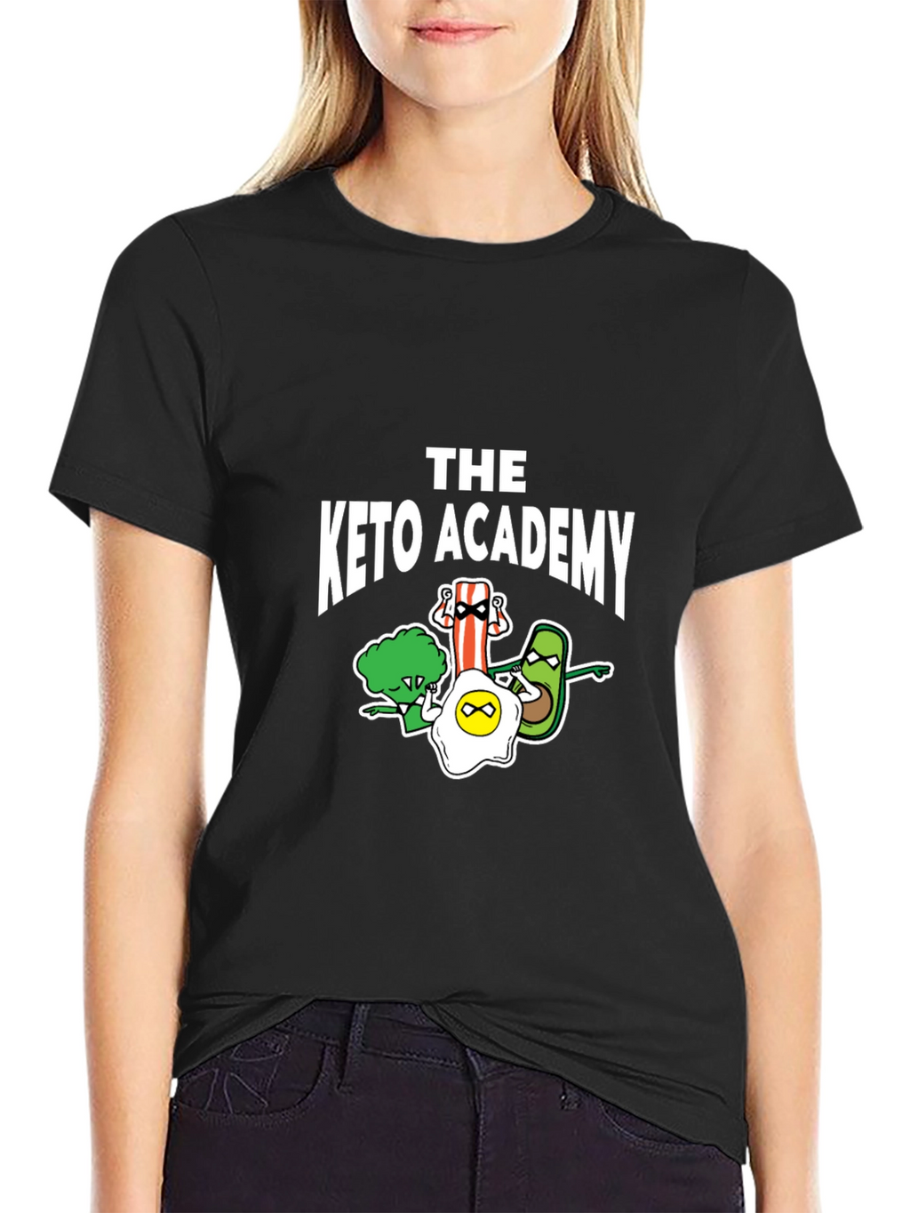 The Keto Academy T-Shirt - Cartoon Food Design