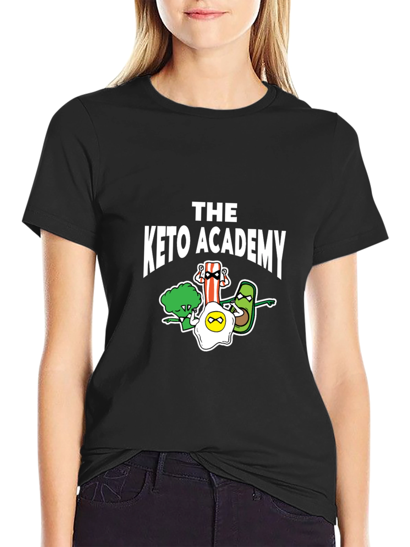 The Keto Academy T-Shirt - Cartoon Food Design
