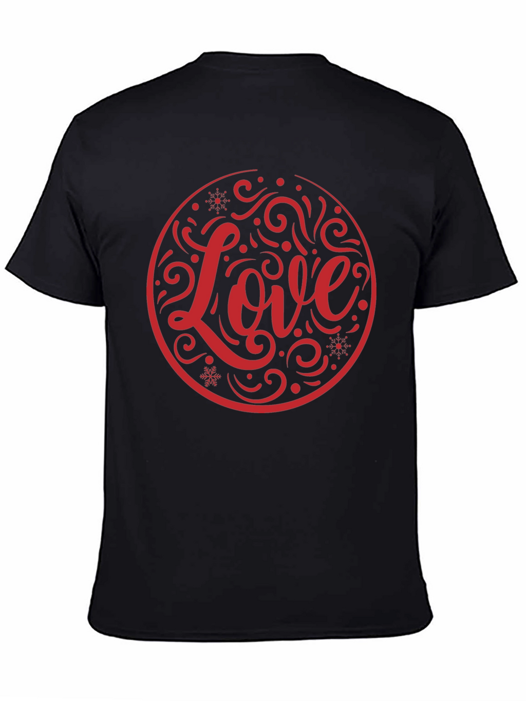 Love Circle Graphic Black T-Shirt