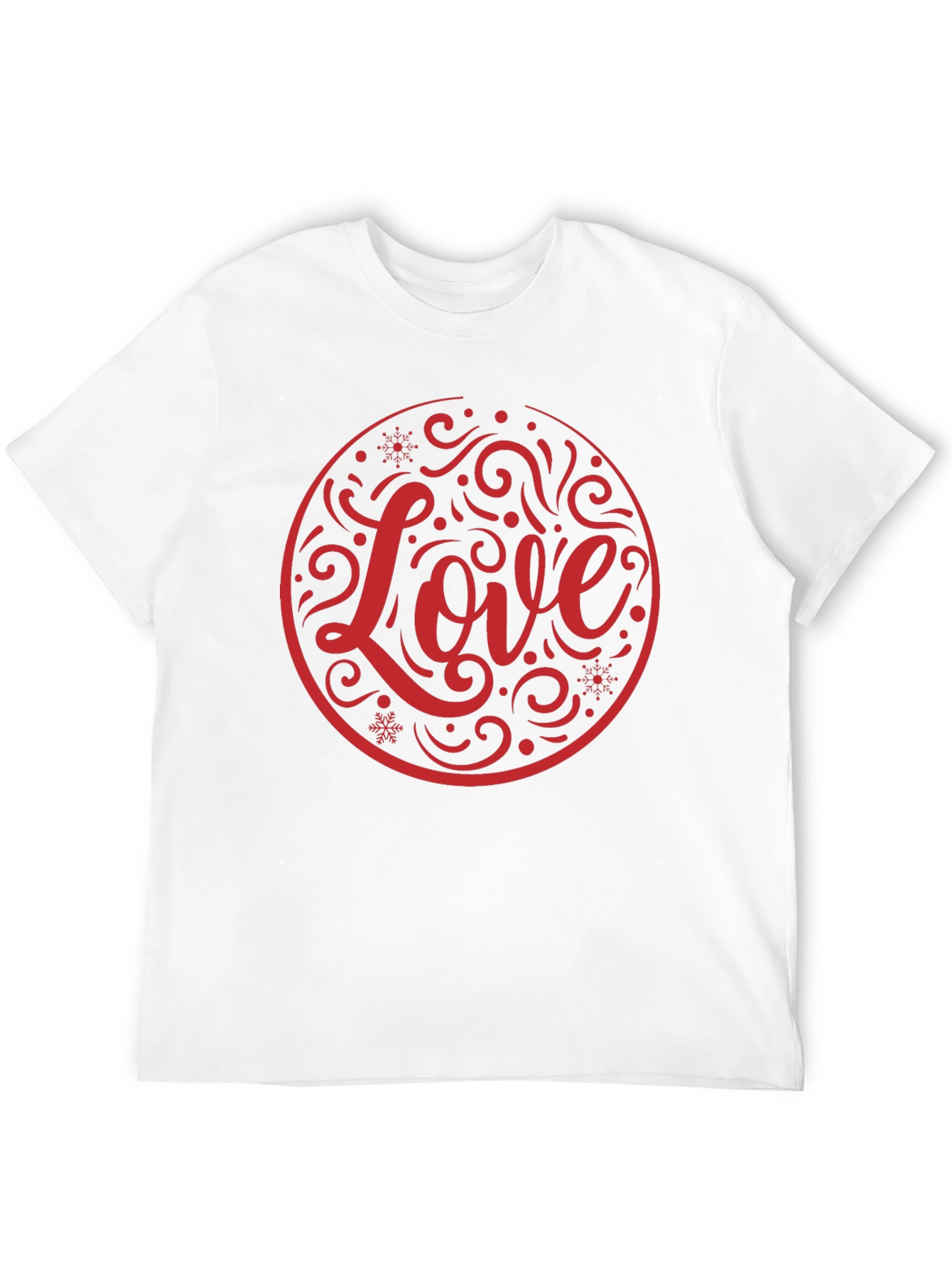 Love Circle Graphic Black T-Shirt