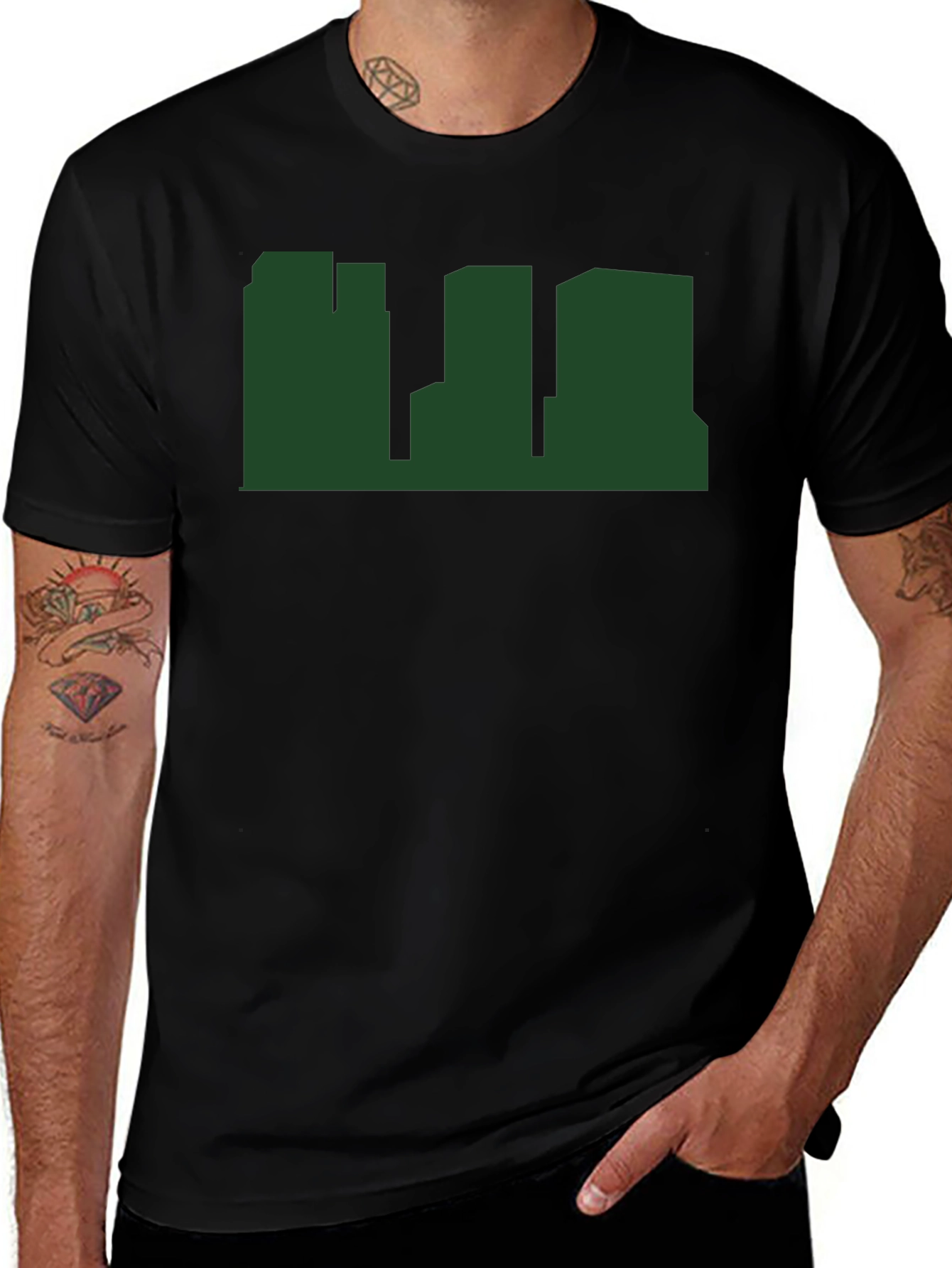 Cityscape Graphic Tee - Modern Black T-Shirt