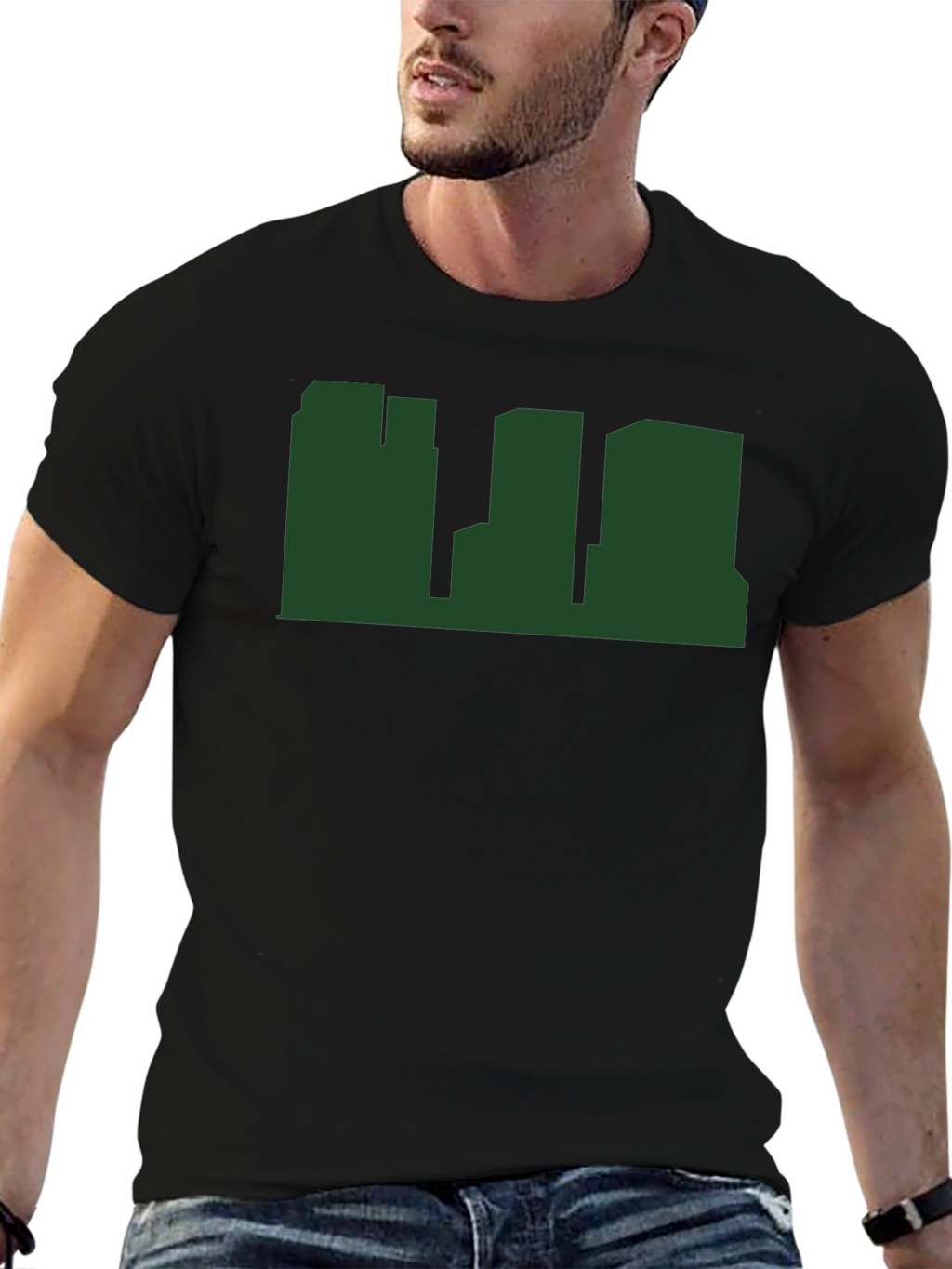 Cityscape Graphic Tee - Modern Black T-Shirt