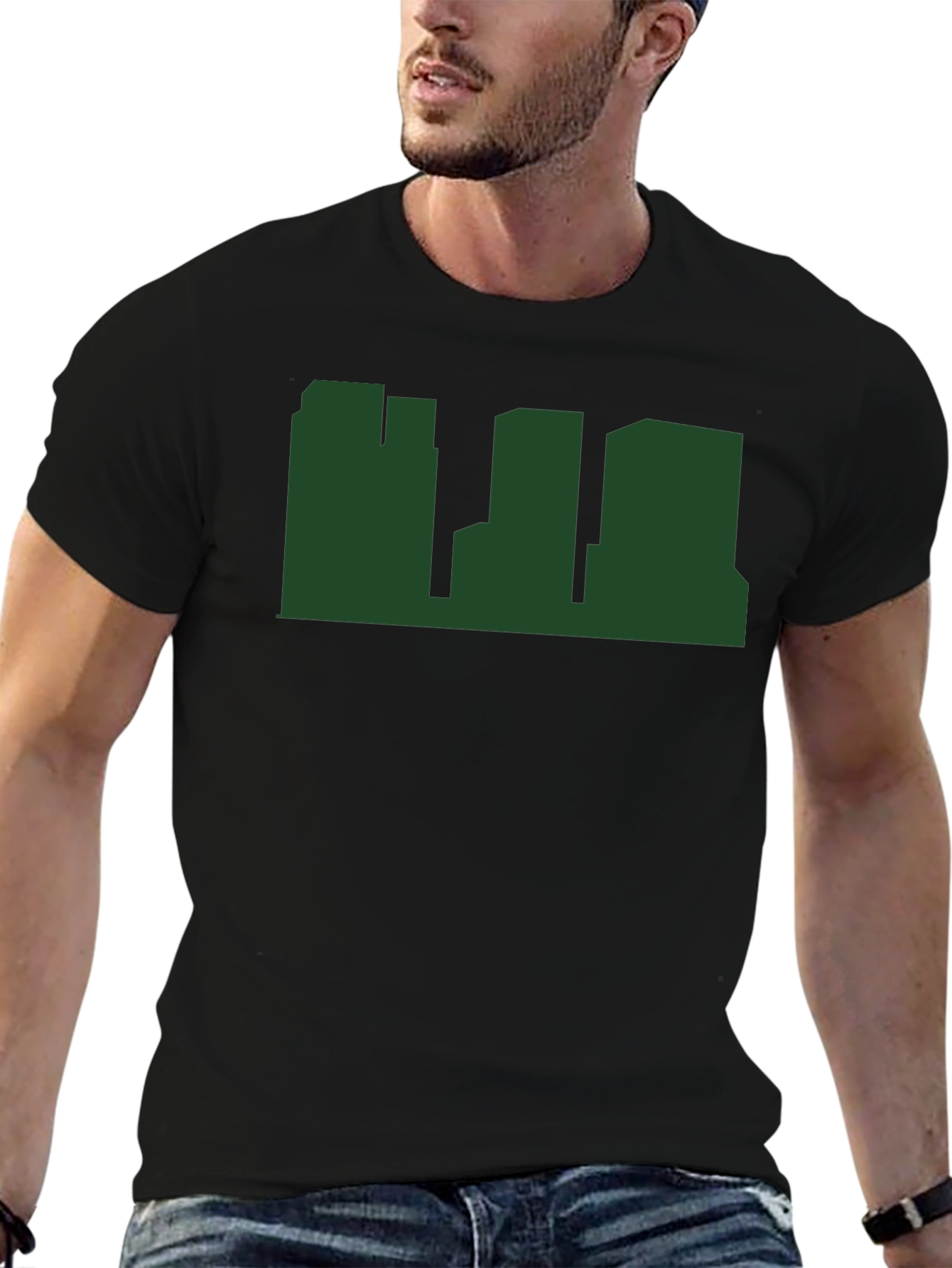 Cityscape Graphic Tee - Modern Black T-Shirt