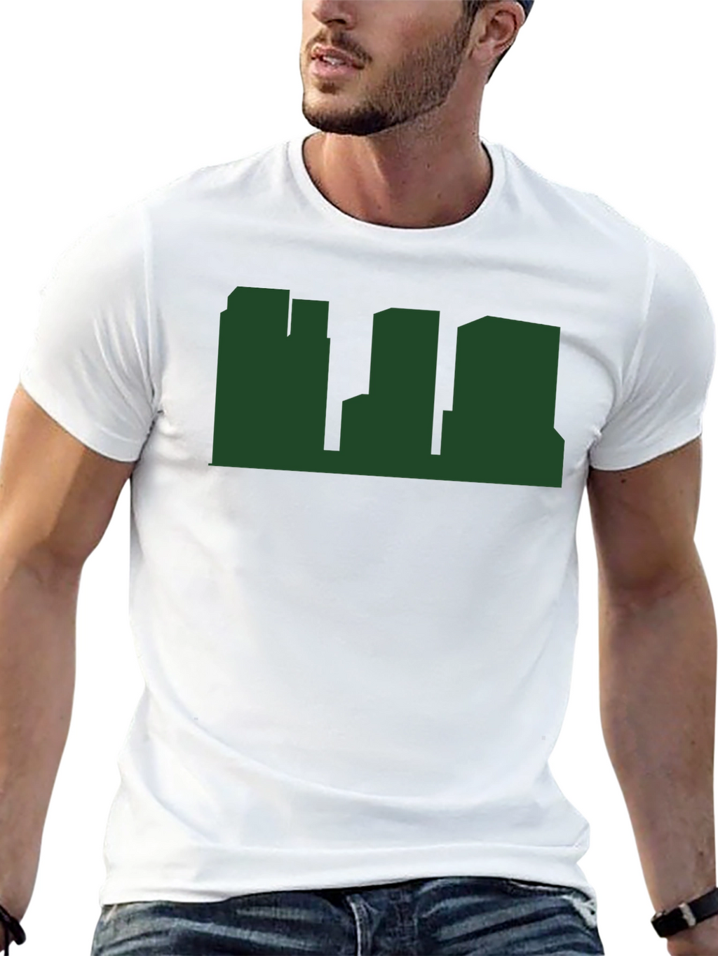 Cityscape Graphic Tee - Modern Black T-Shirt