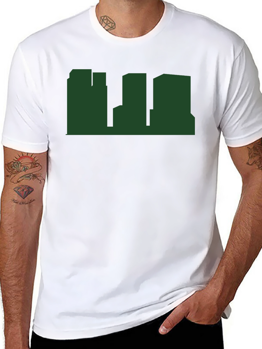 Cityscape Graphic Tee - Modern Black T-Shirt