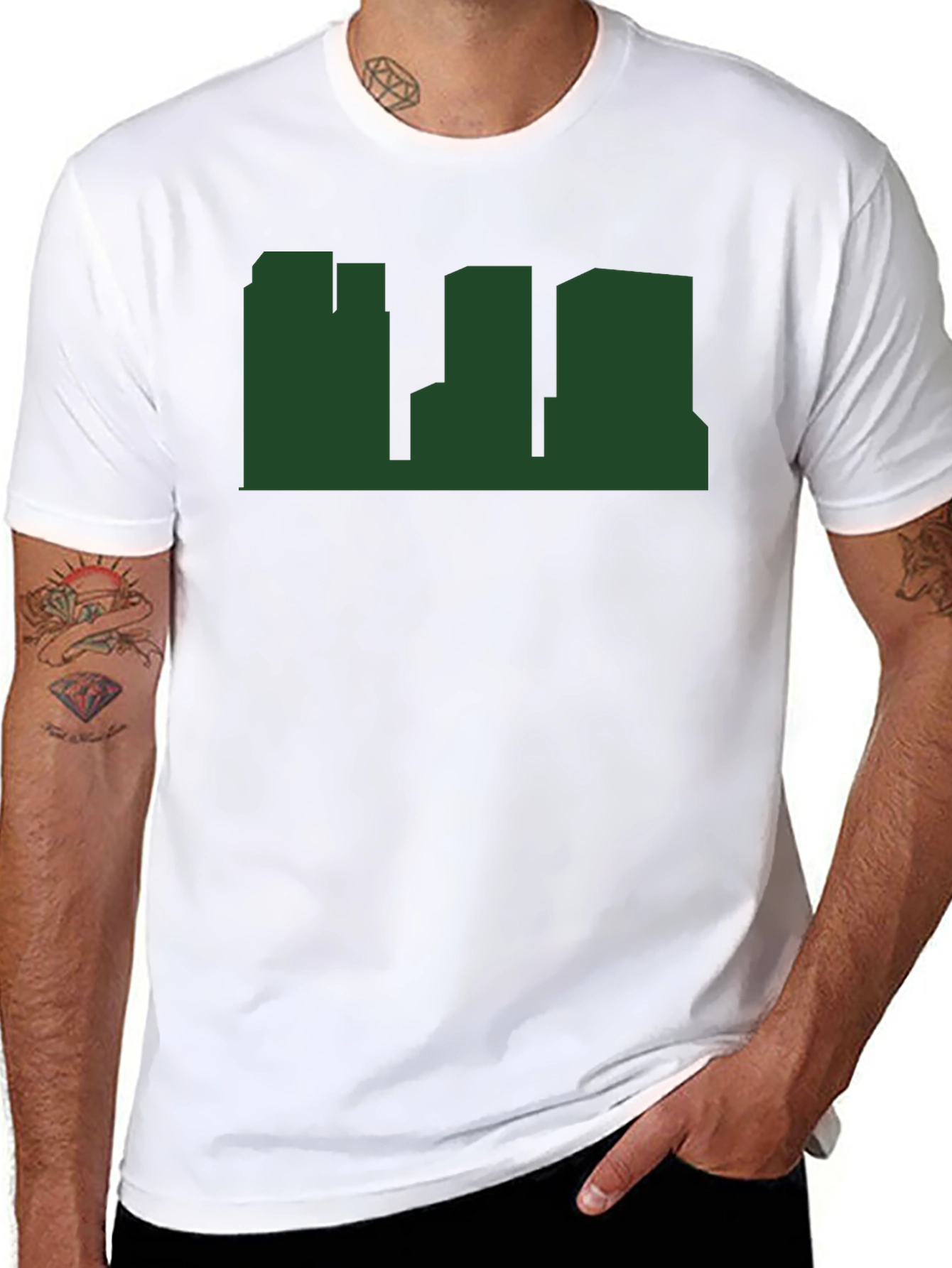 Cityscape Graphic Tee - Modern Black T-Shirt