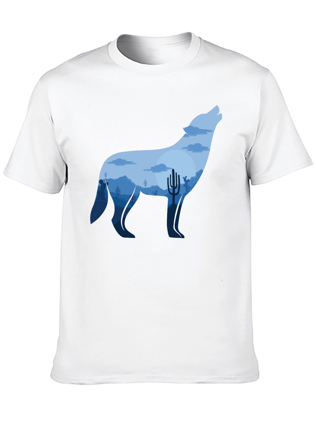 Wolf Desert Graphic Tee - Mens Black T-Shirt