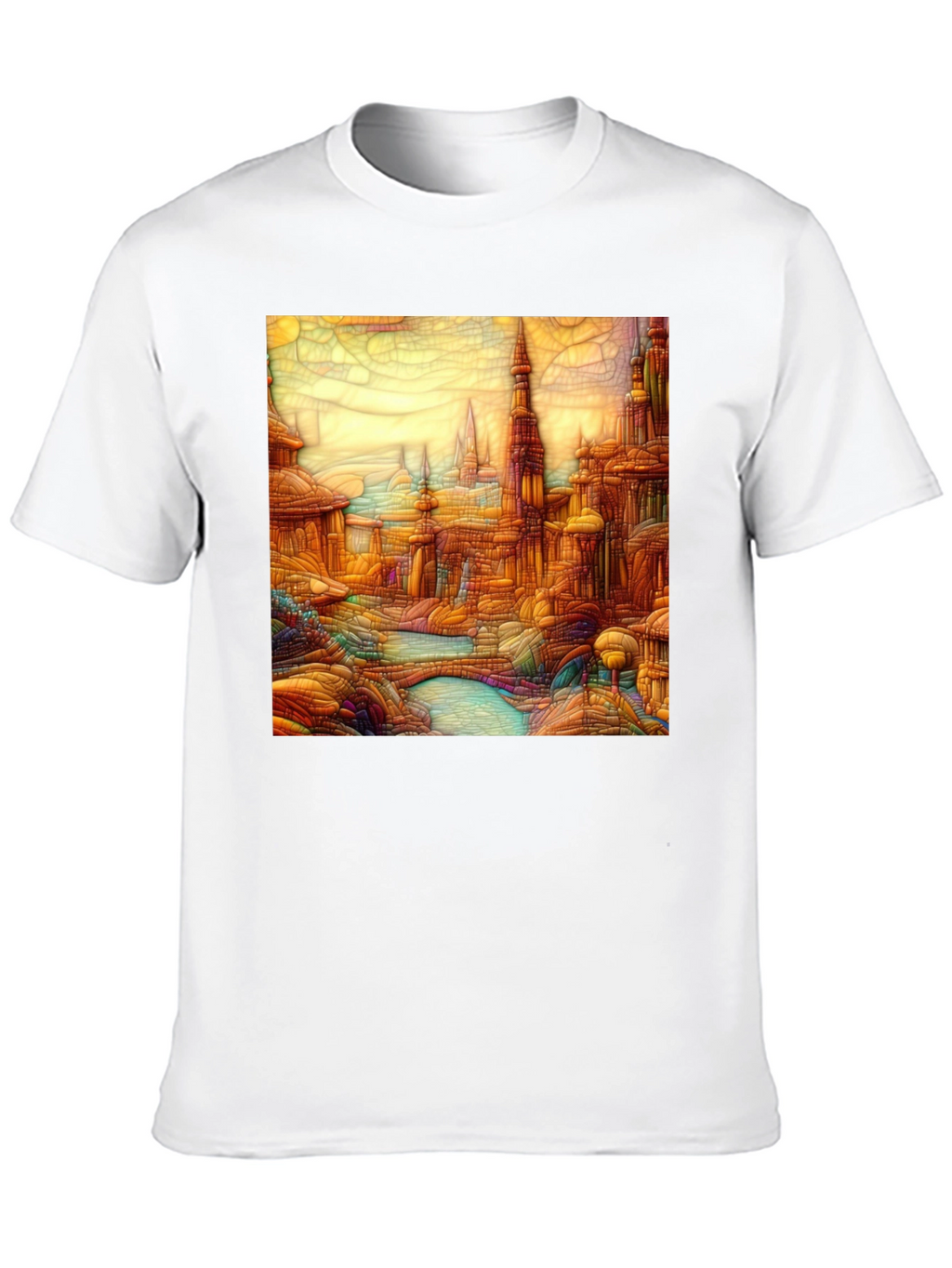 Cityscape Art Black T-Shirt