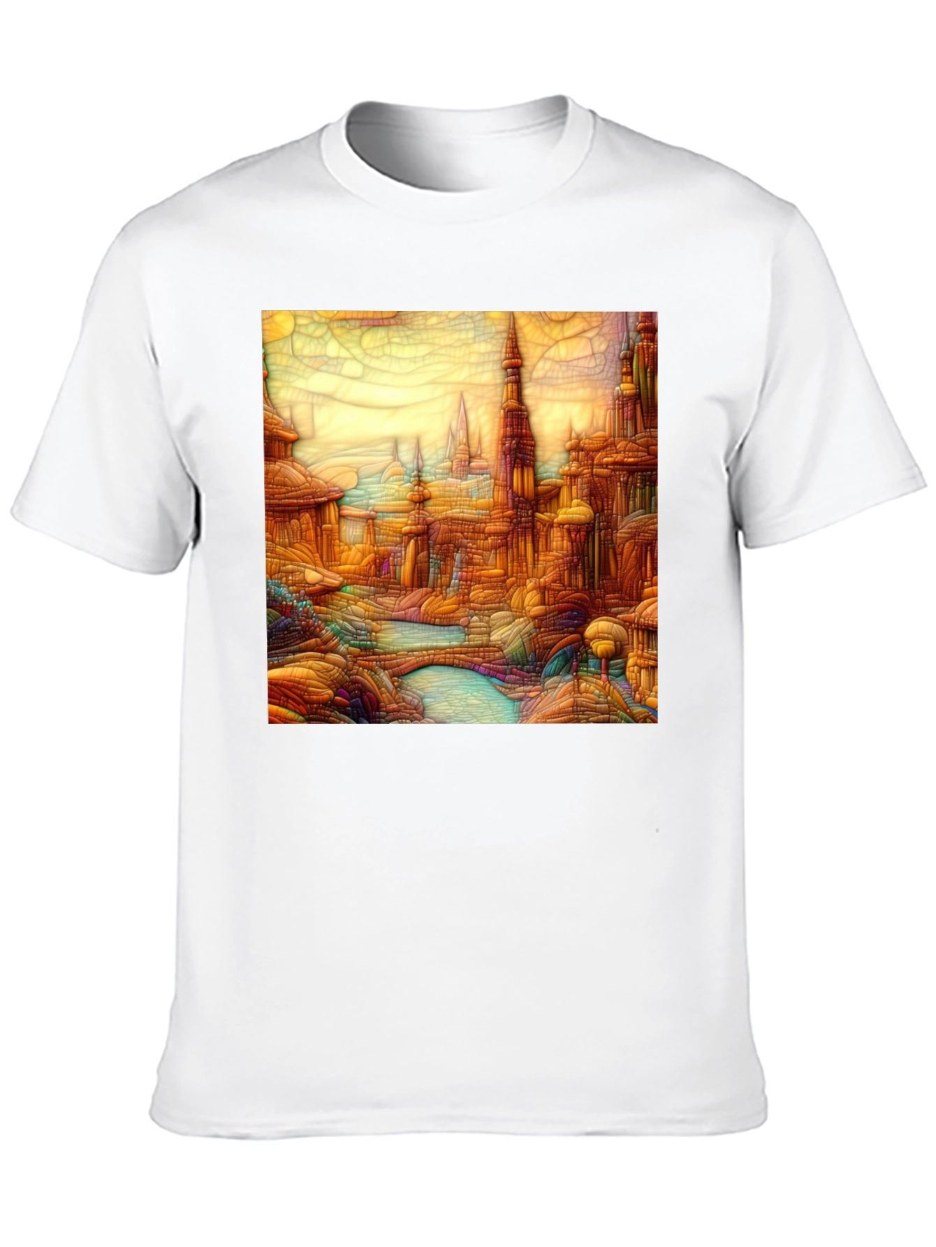 Cityscape Art Black T-Shirt