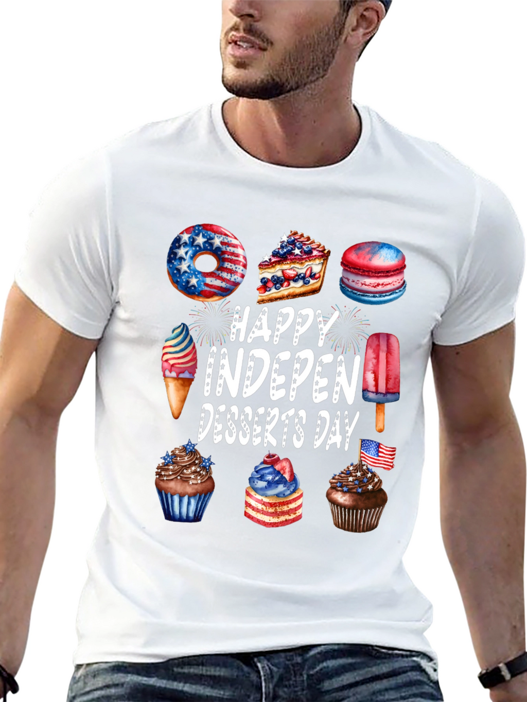Happy Indepen-Desserts Day Patriotic T-Shirt