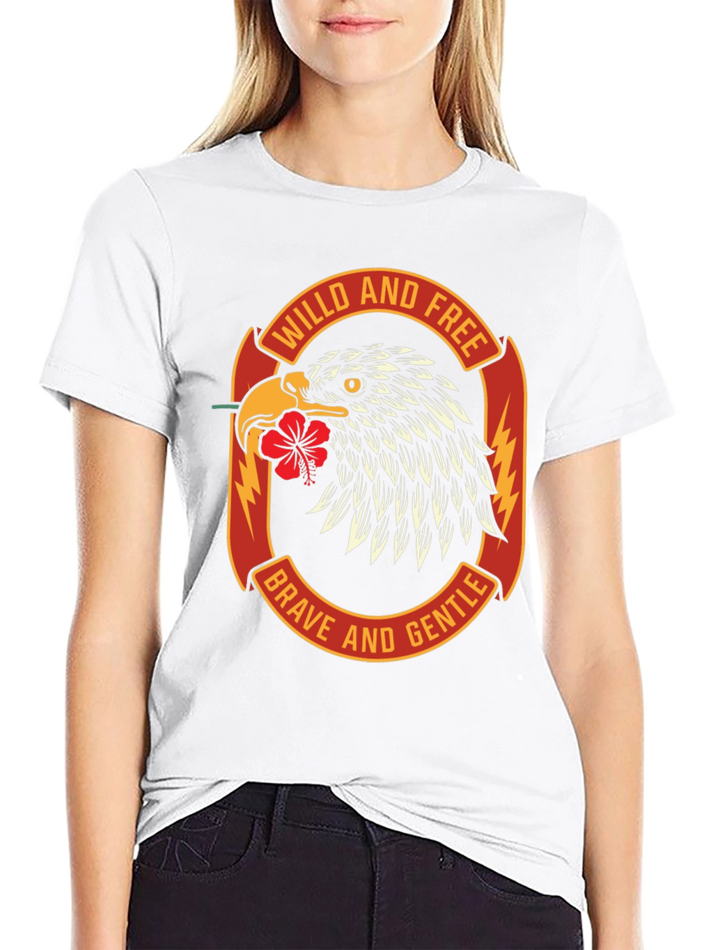 Wild & Free Eagle Graphic Black T-Shirt