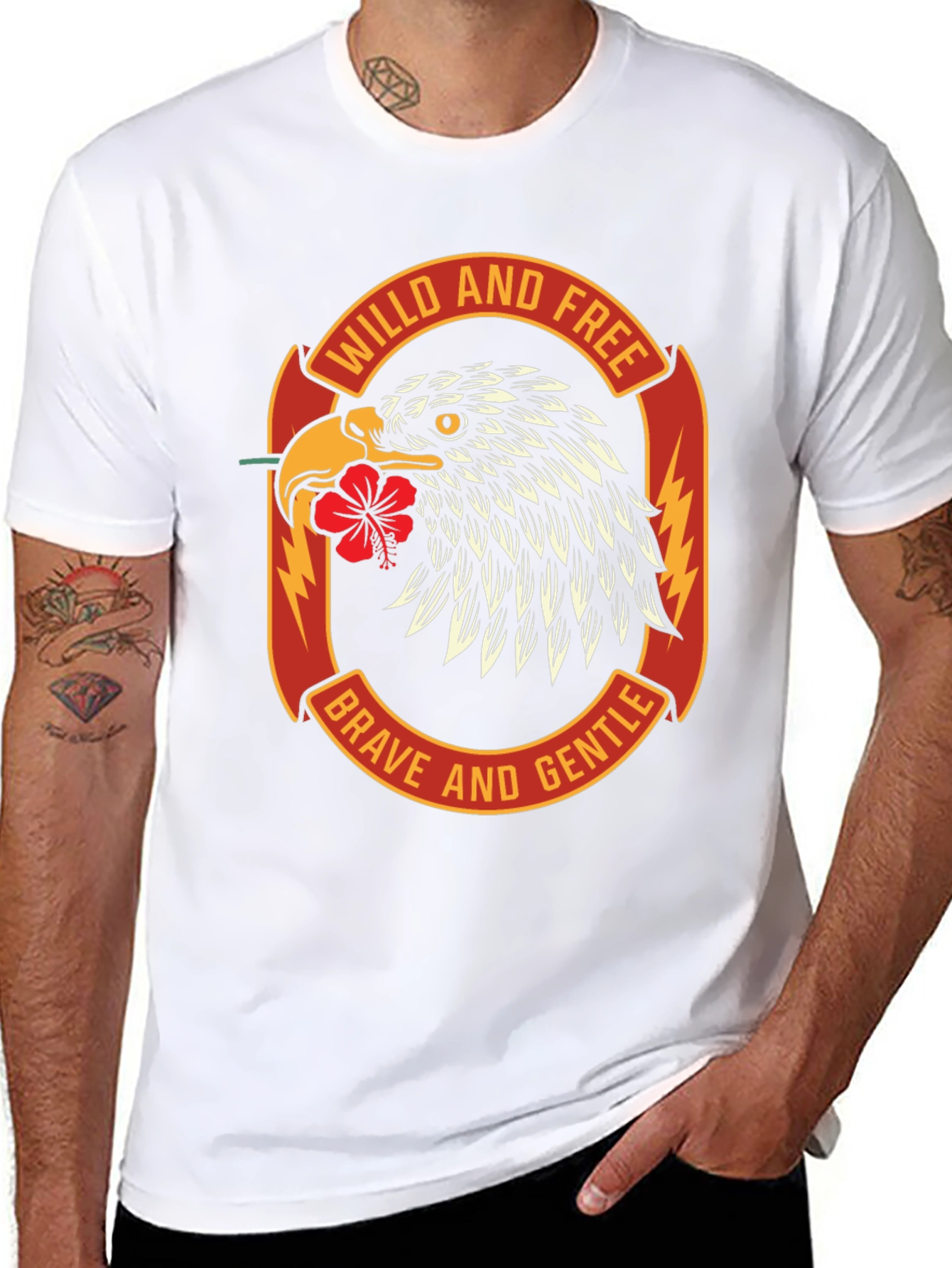 Wild & Free Eagle Graphic Black T-Shirt