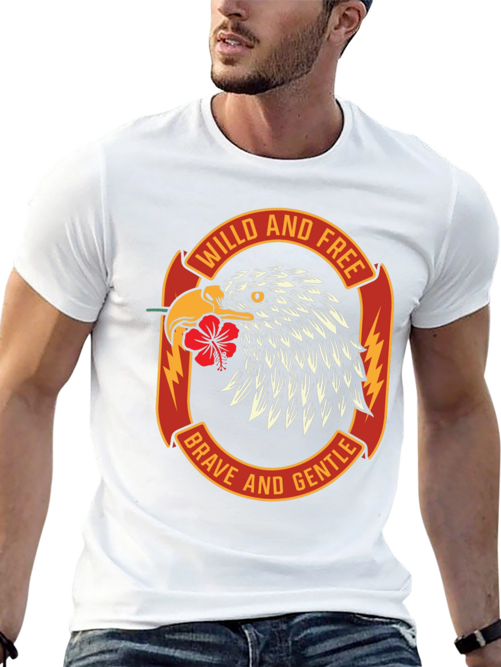 Wild & Free Eagle Graphic Black T-Shirt