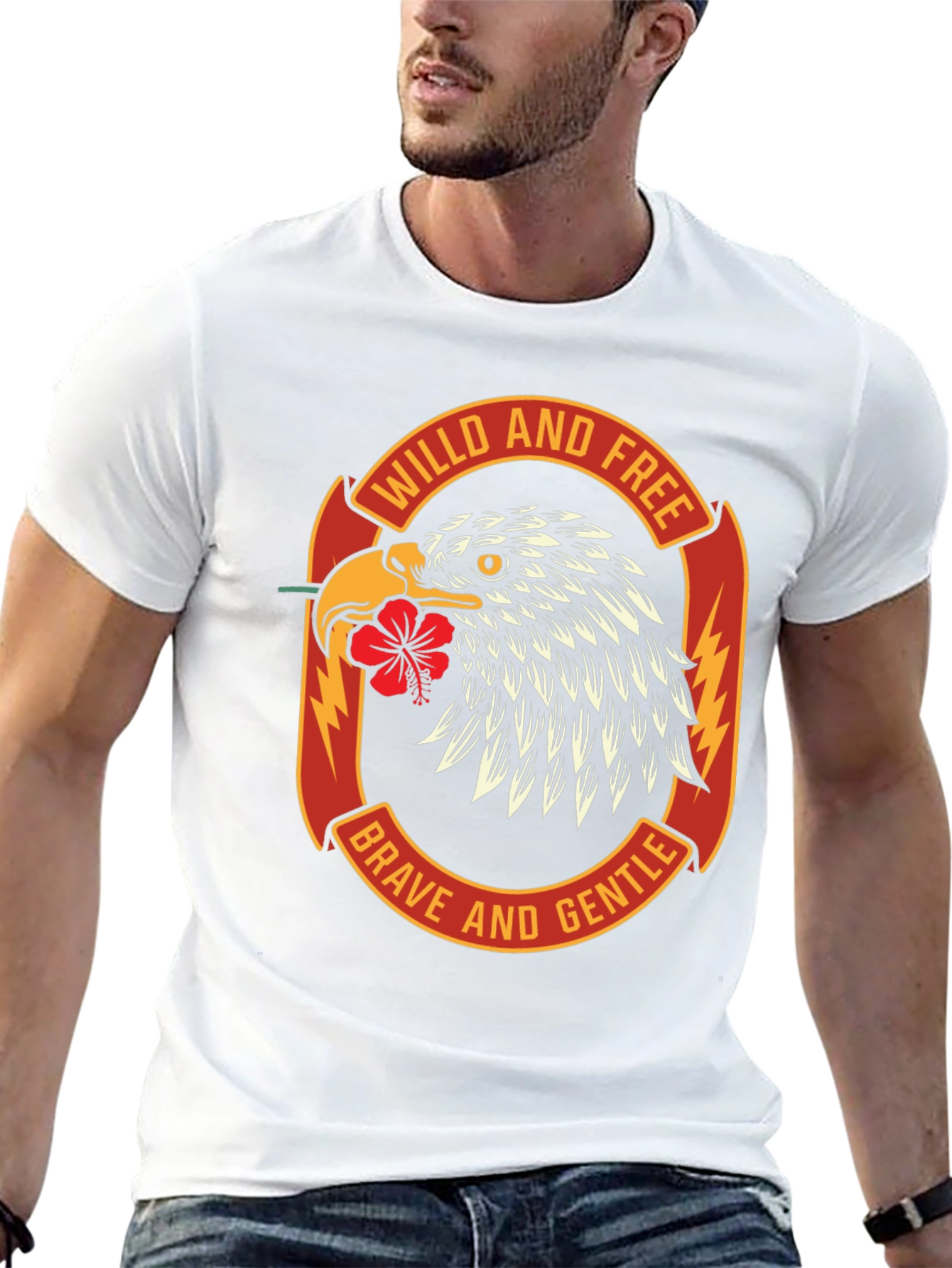 Wild & Free Eagle Graphic Black T-Shirt