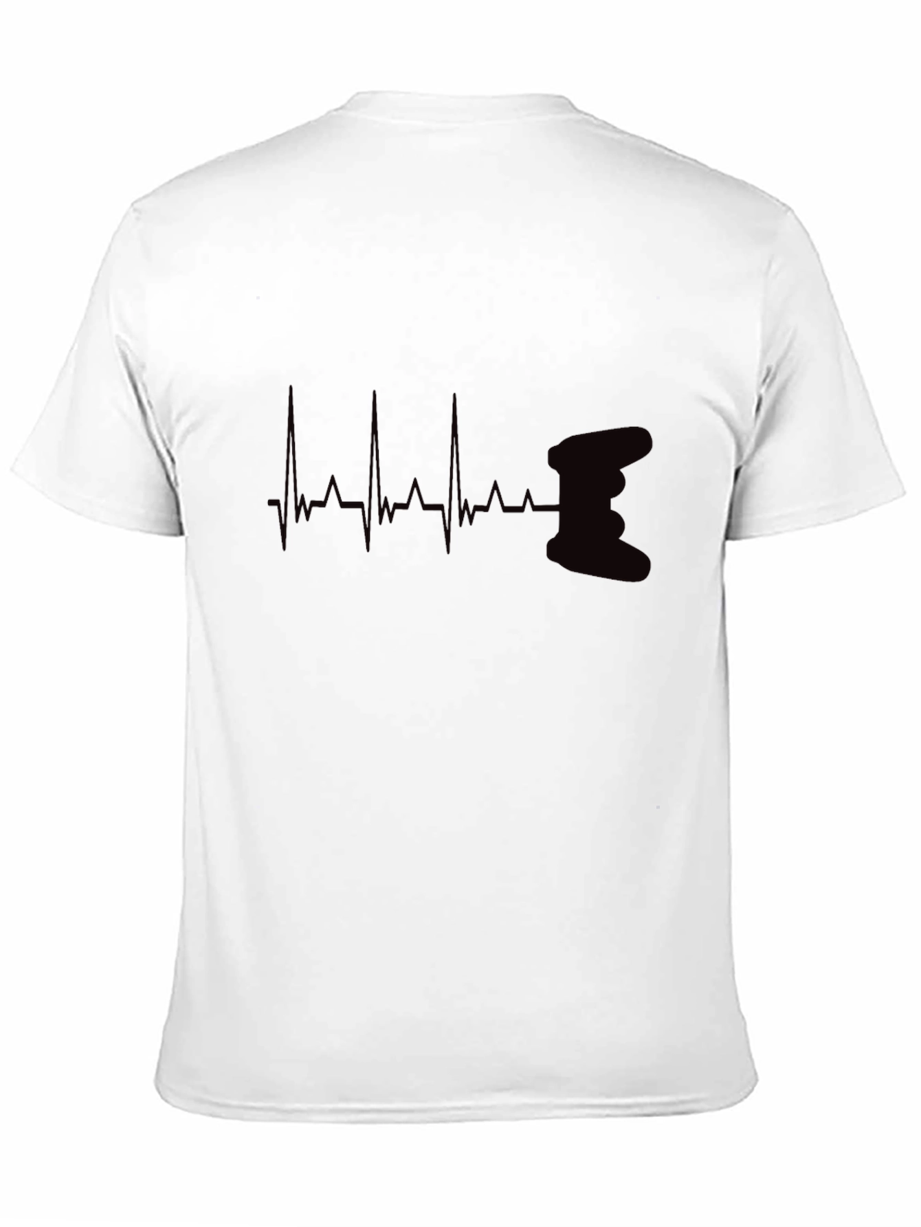 Heartbeat Gamer T-Shirt - Black