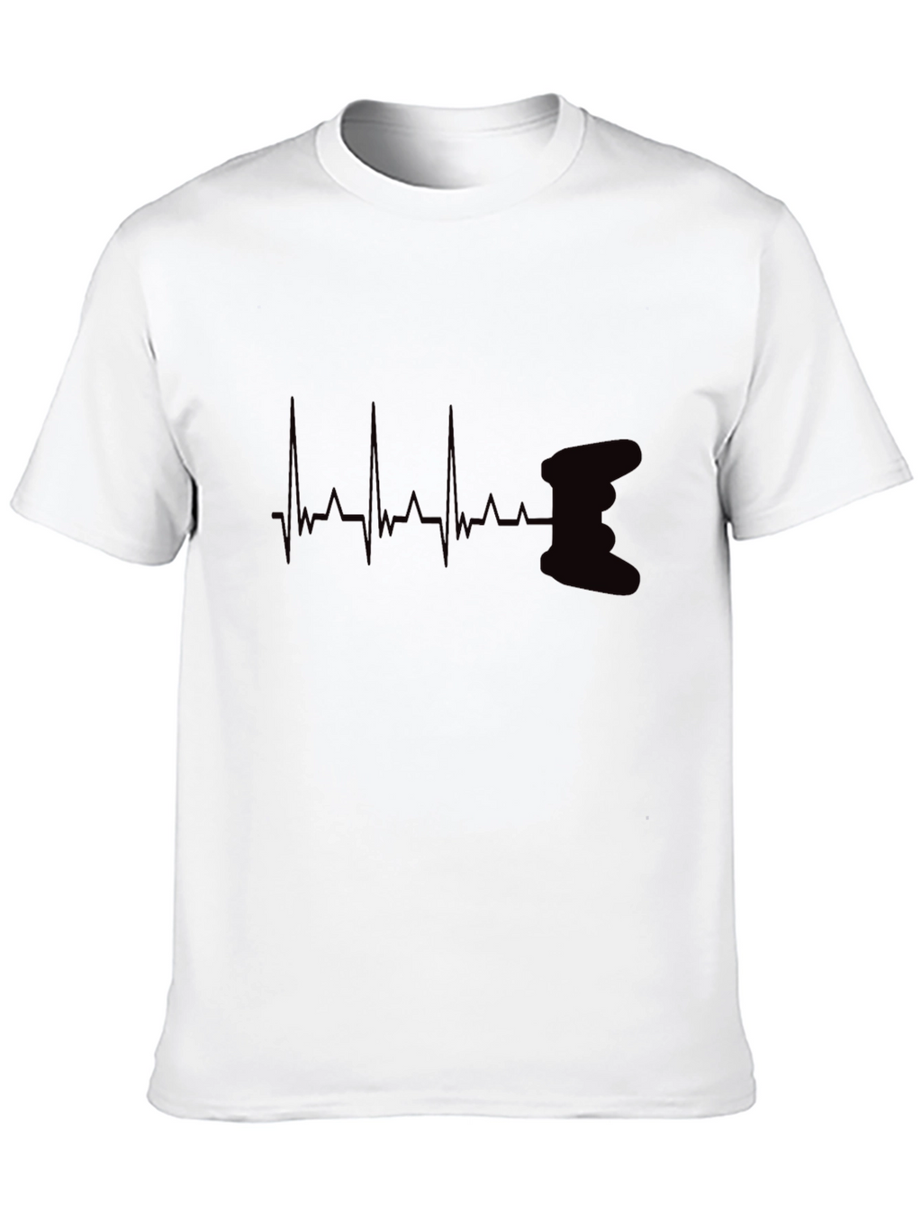 Heartbeat Gamer T-Shirt - Black