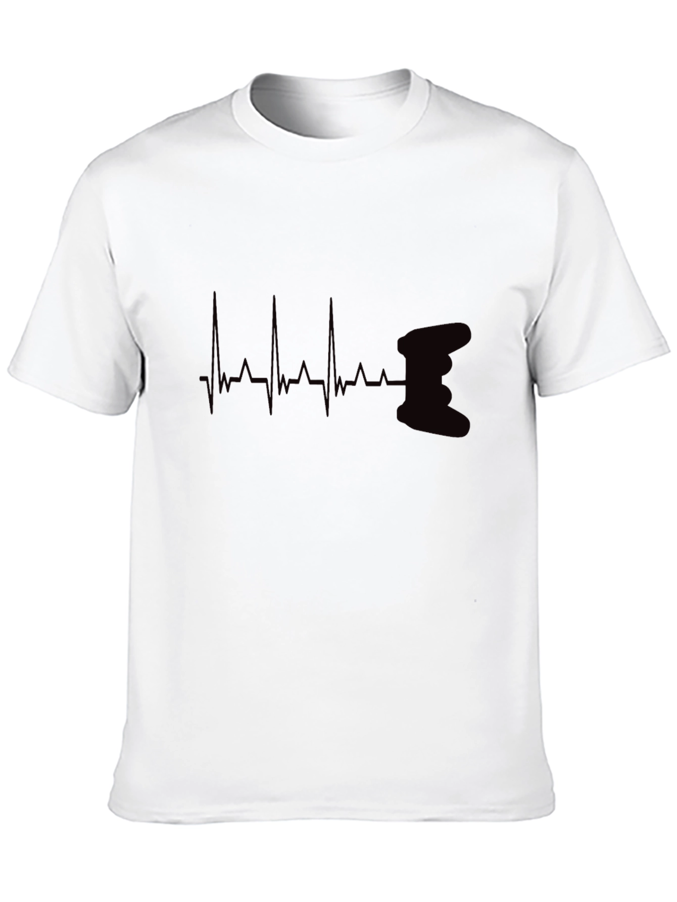 Heartbeat Gamer T-Shirt - Black