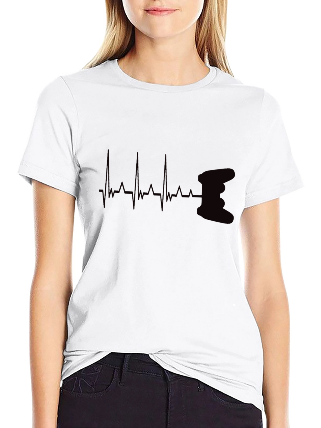 Heartbeat Gamer T-Shirt - Black