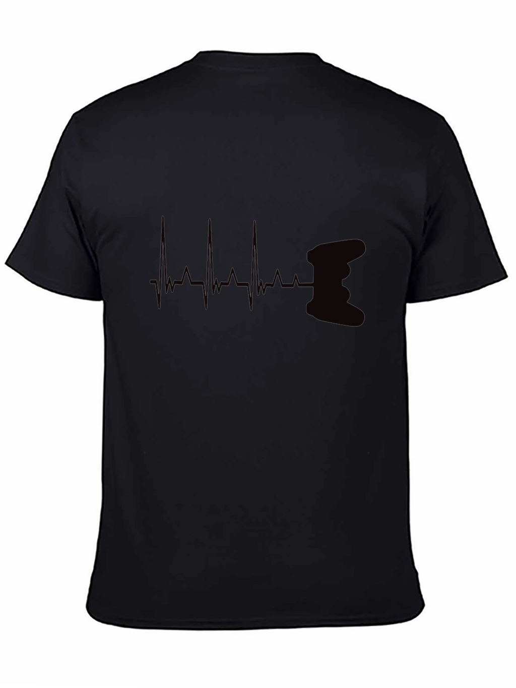 Heartbeat Gamer T-Shirt - Black