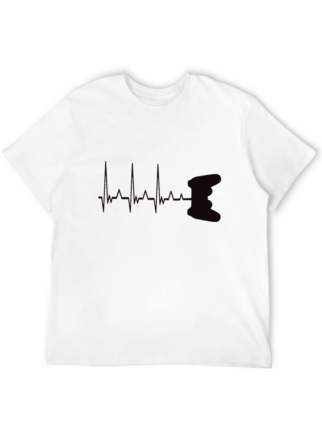 Heartbeat Gamer T-Shirt - Black