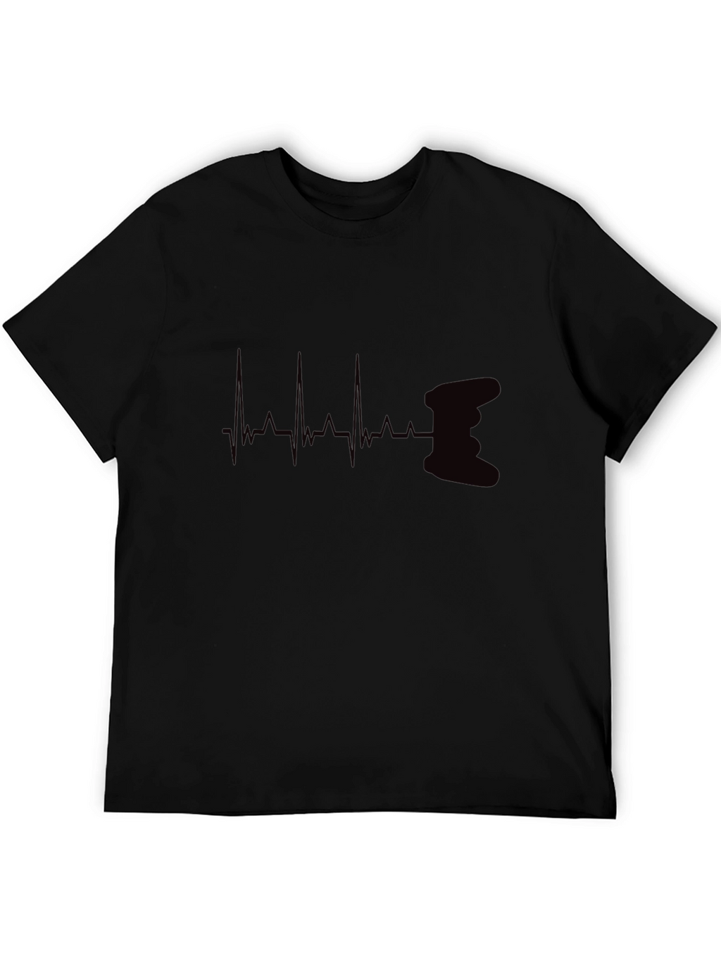 Heartbeat Gamer T-Shirt - Black