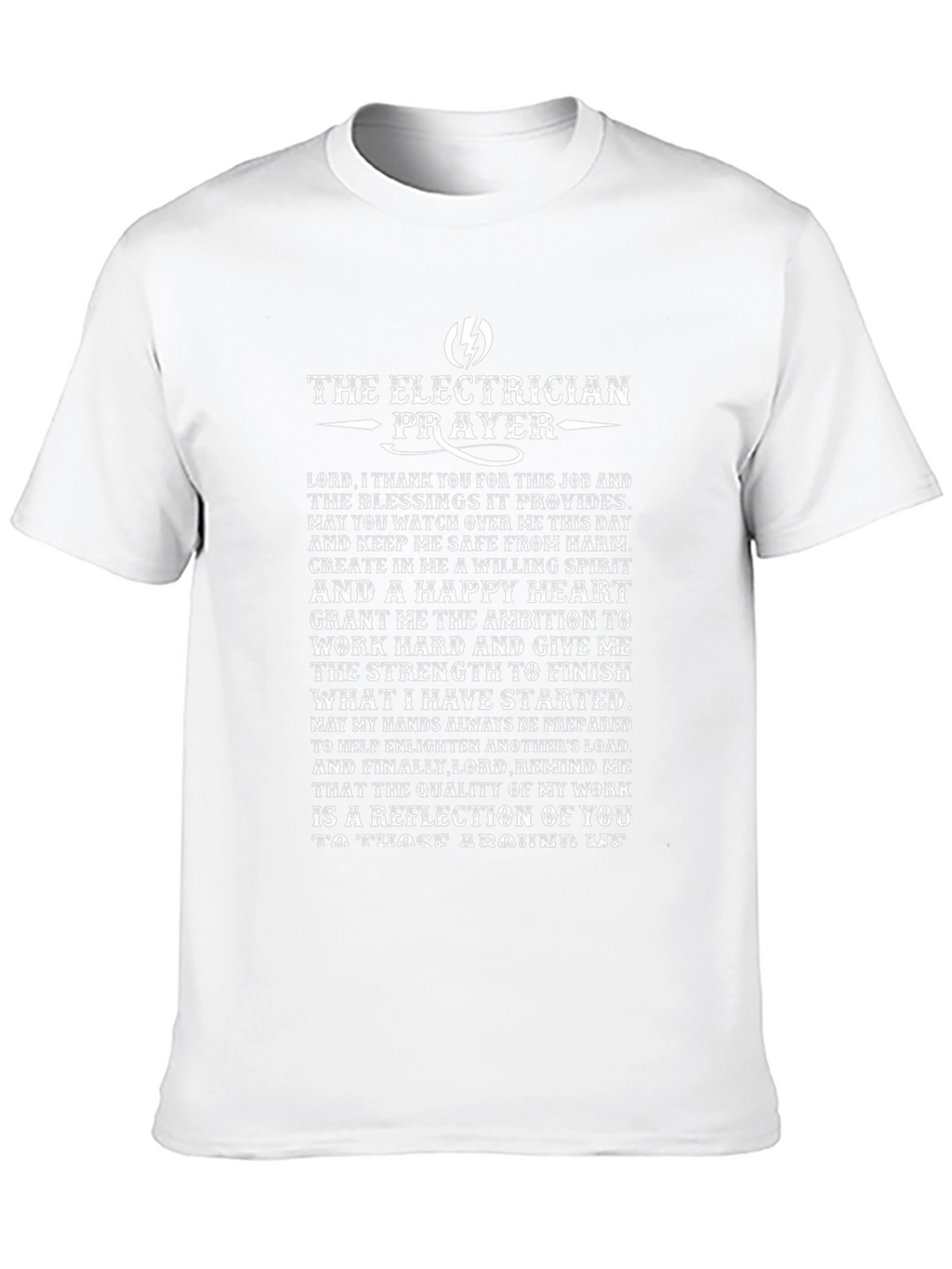 Electrician Prayer T-Shirt - Black