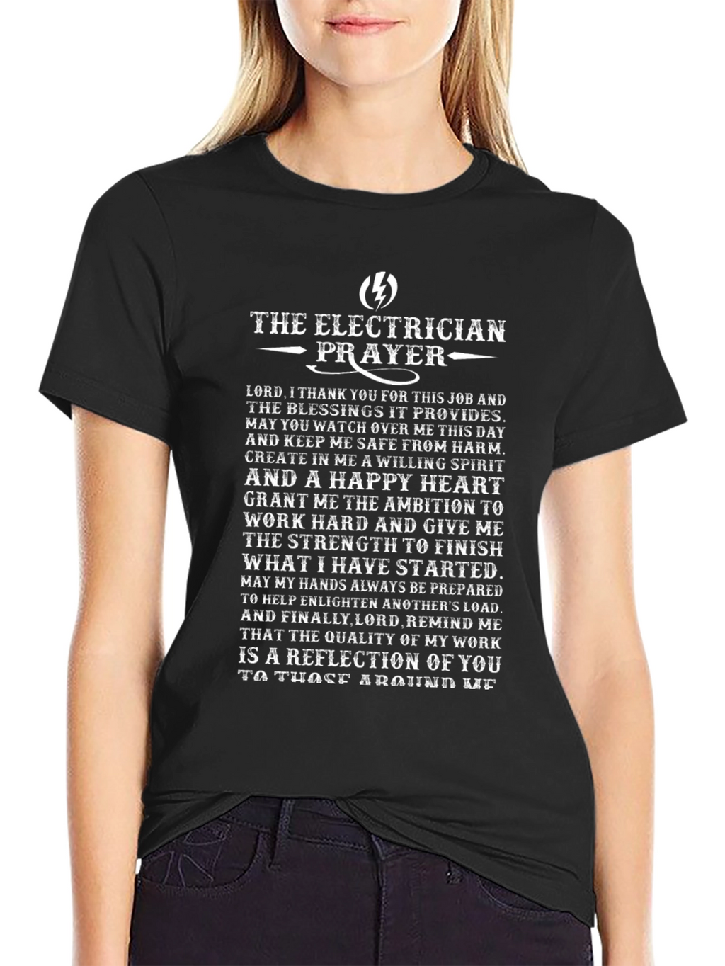 Electrician Prayer T-Shirt - Black