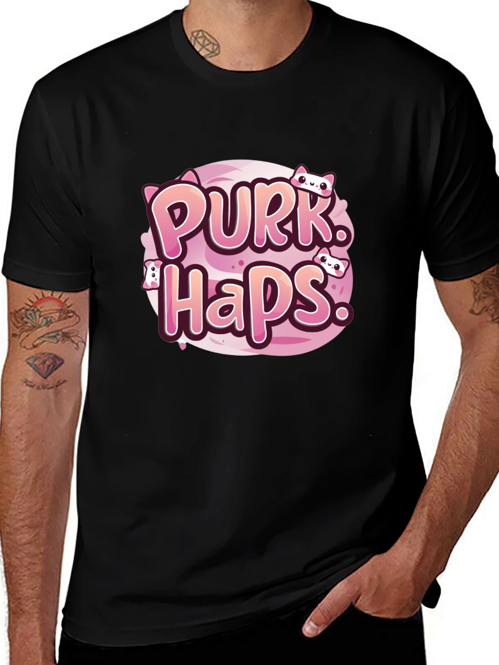 Purrk Haps Graphic Tee - Cute Cat Lovers T-Shirt