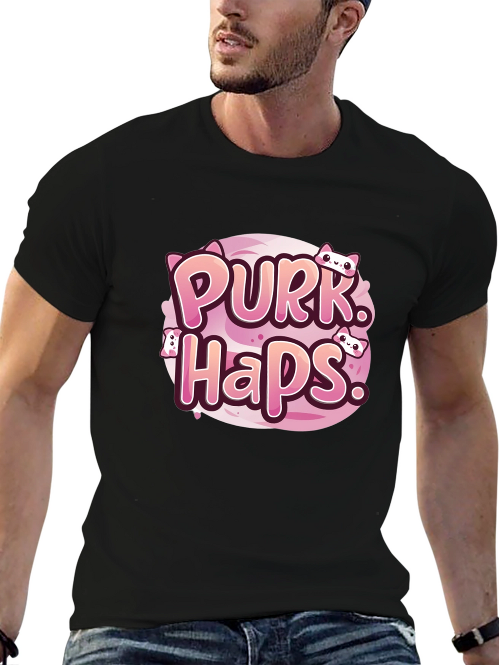 Purrk Haps Graphic Tee - Cute Cat Lovers T-Shirt