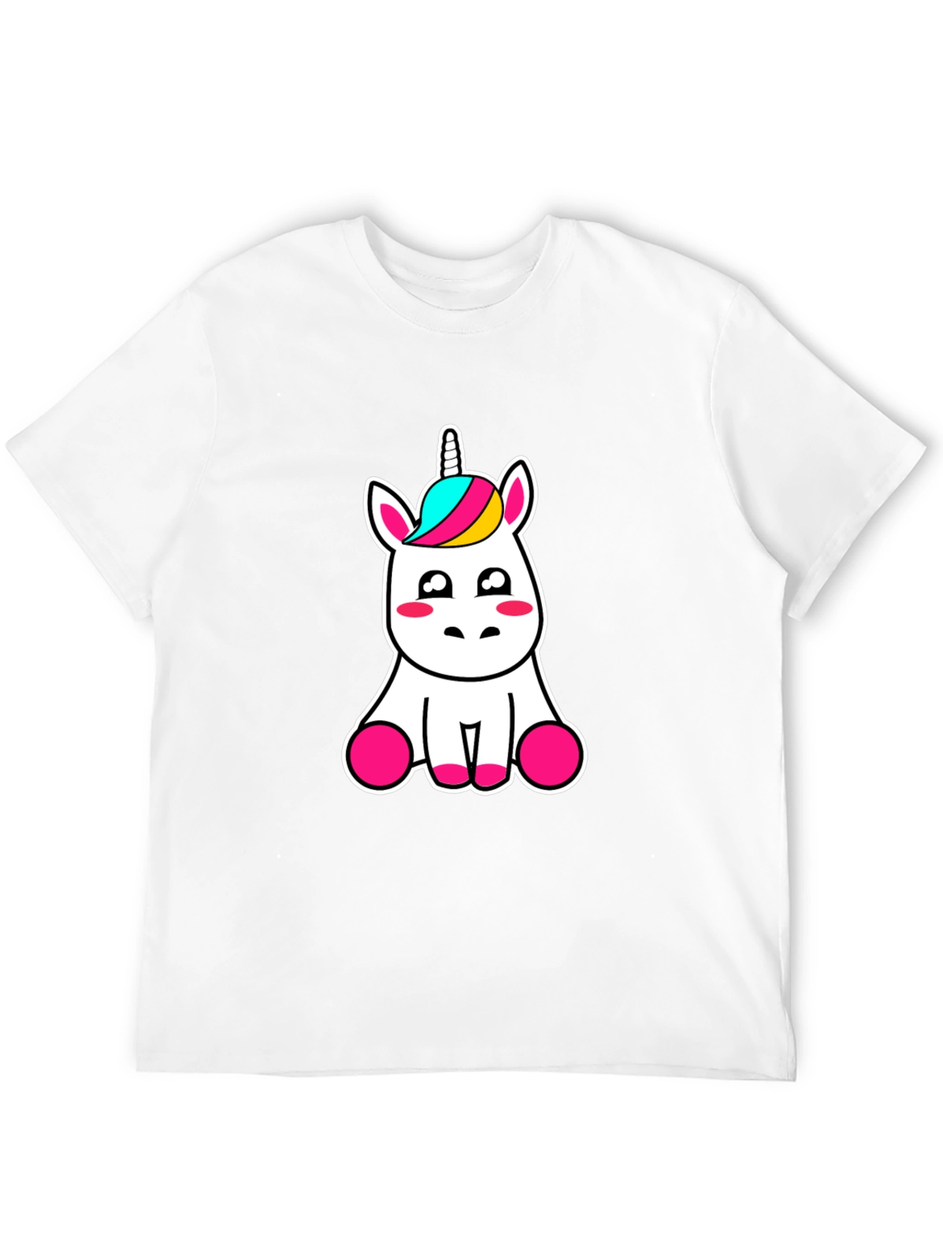 Cute Unicorn Graphic Tee - Black