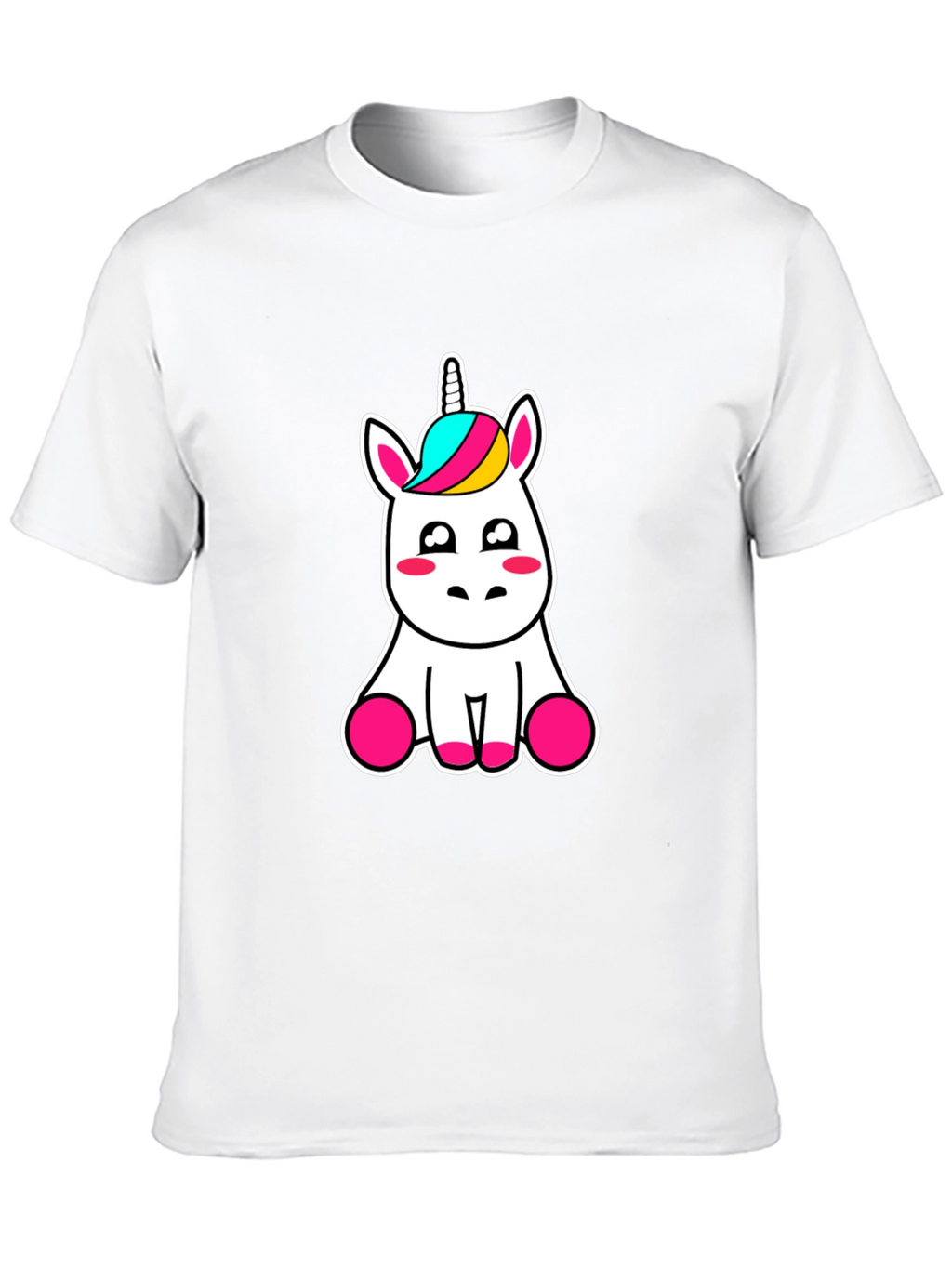 Cute Unicorn Graphic Tee - Black