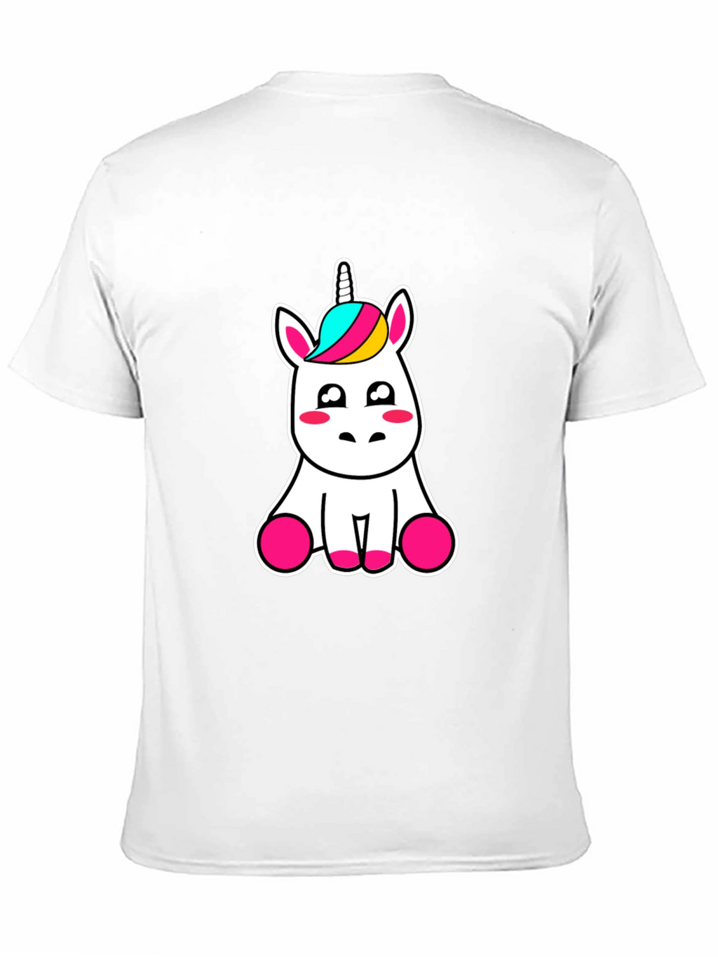 Cute Unicorn Graphic Tee - Black