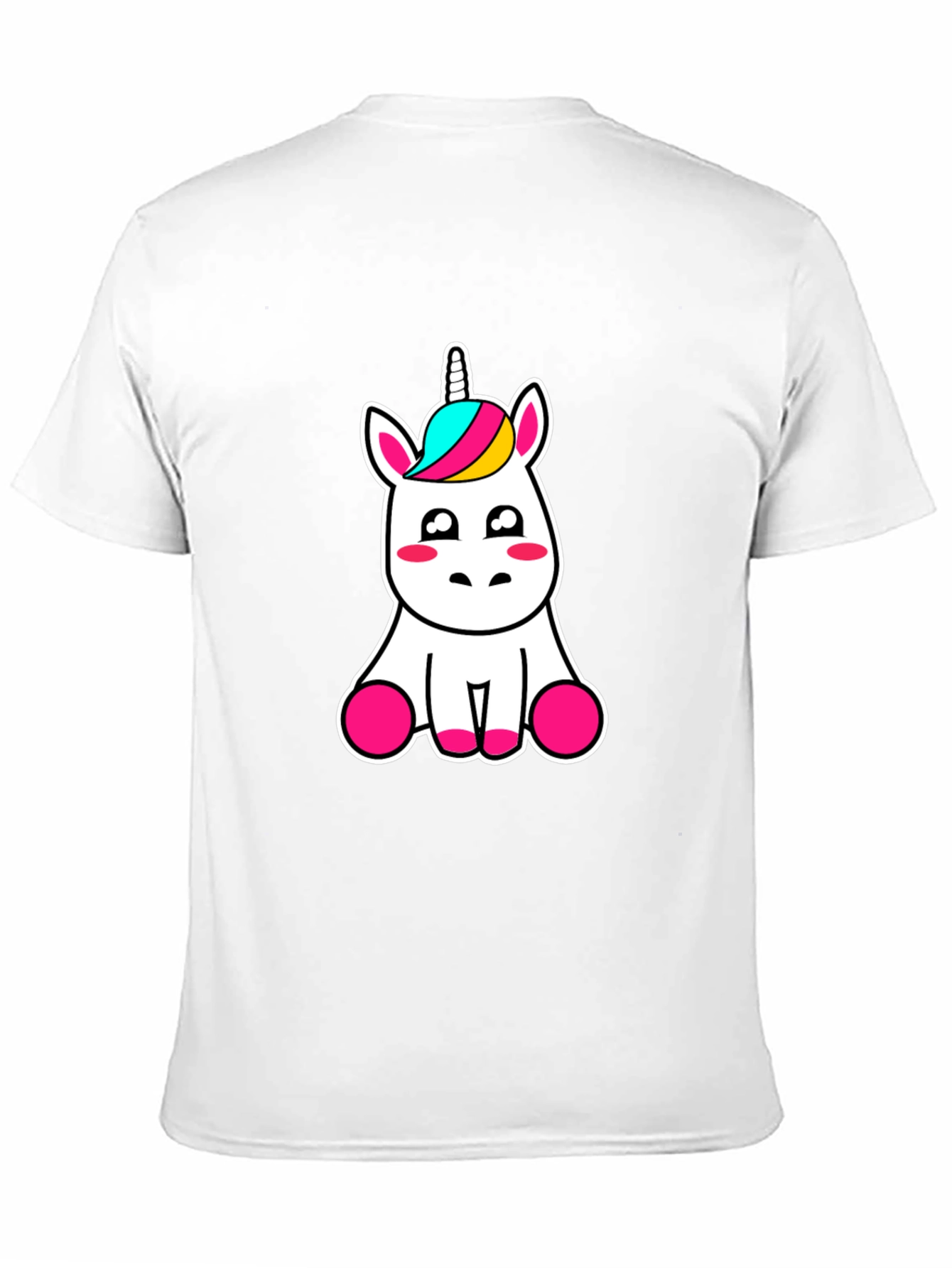 Cute Unicorn Graphic Tee - Black